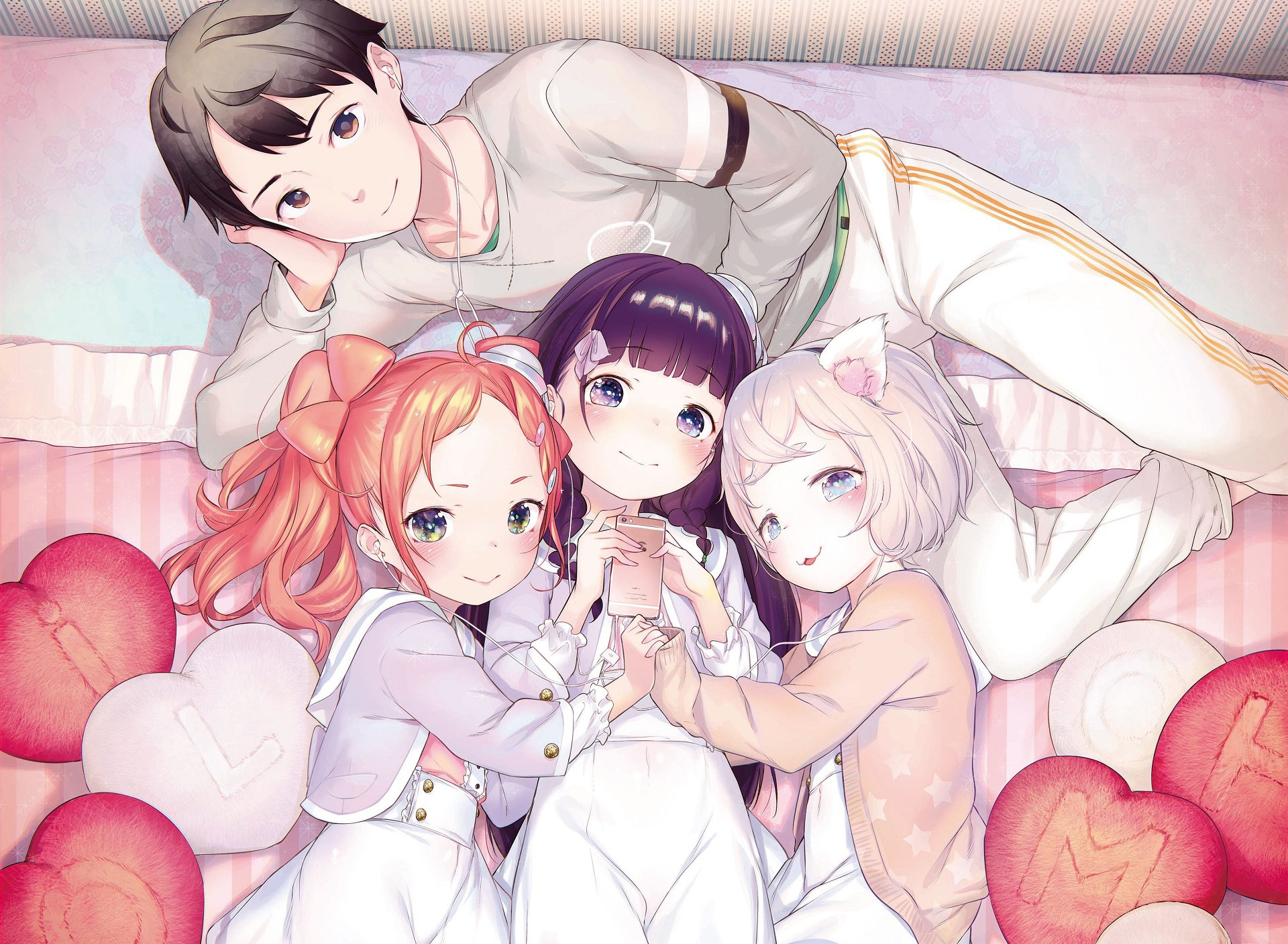 Download wallpaper pillow, anime, characters, kyou kara ore wa loli no himo!, section shonen in resolution 1920x1408
