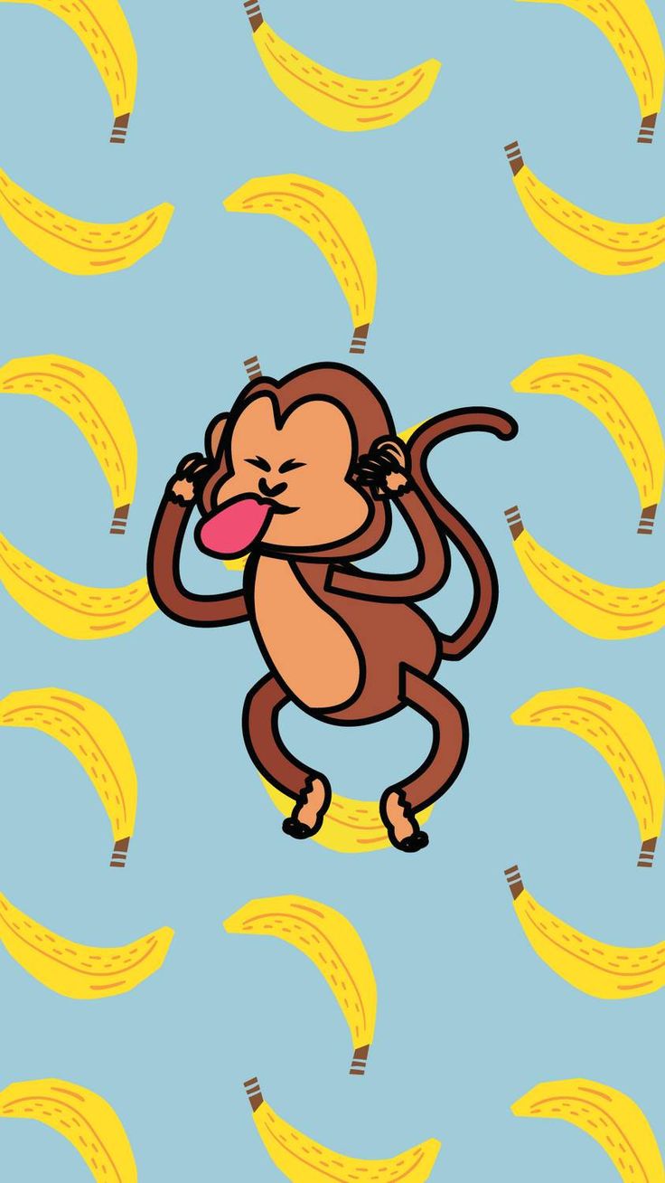 Cute Monkey Bananas Cell Phone