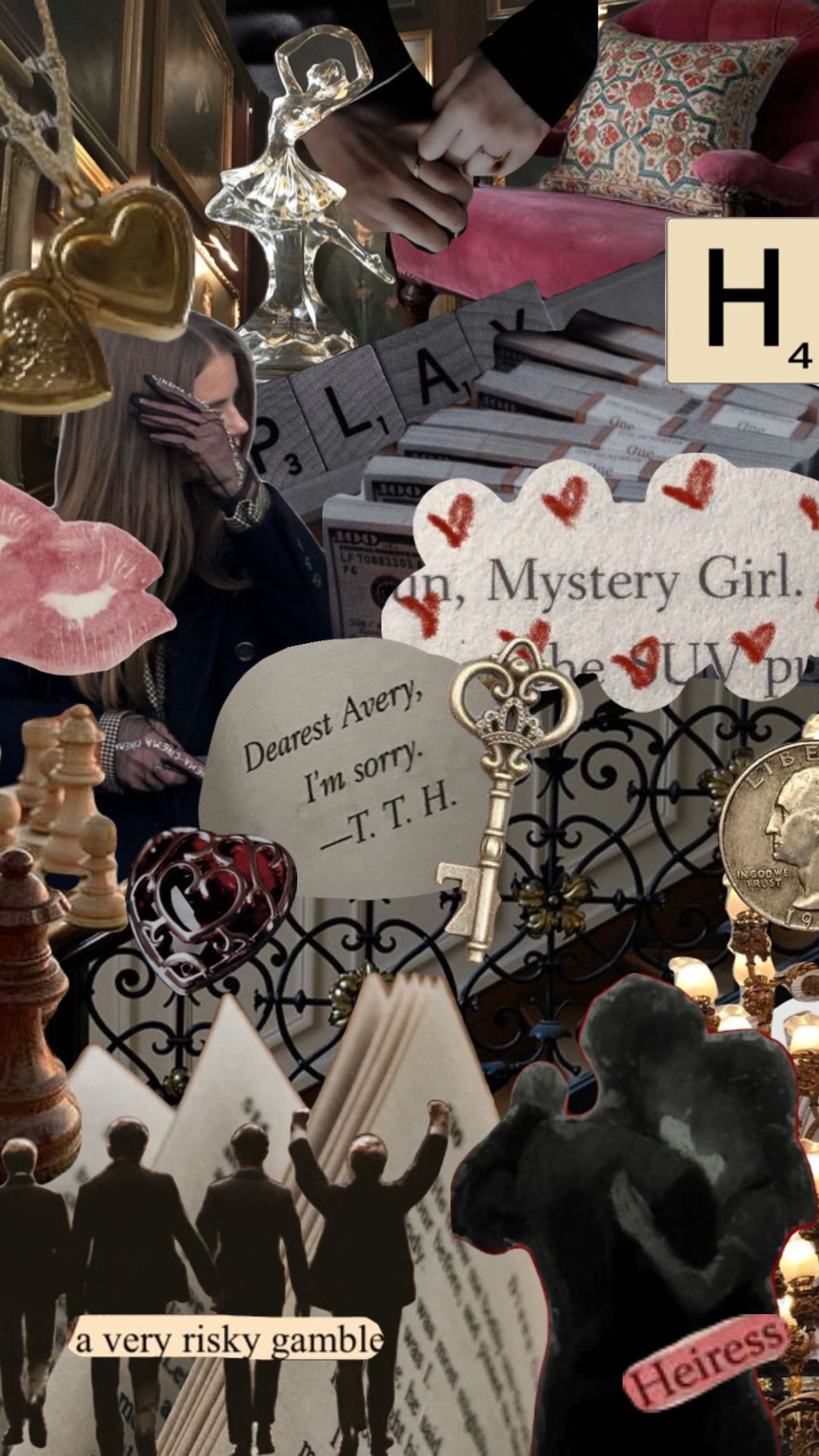 The inheritance games aesthetic. Collage background, Pretty wallpaper, Cute wallpaper