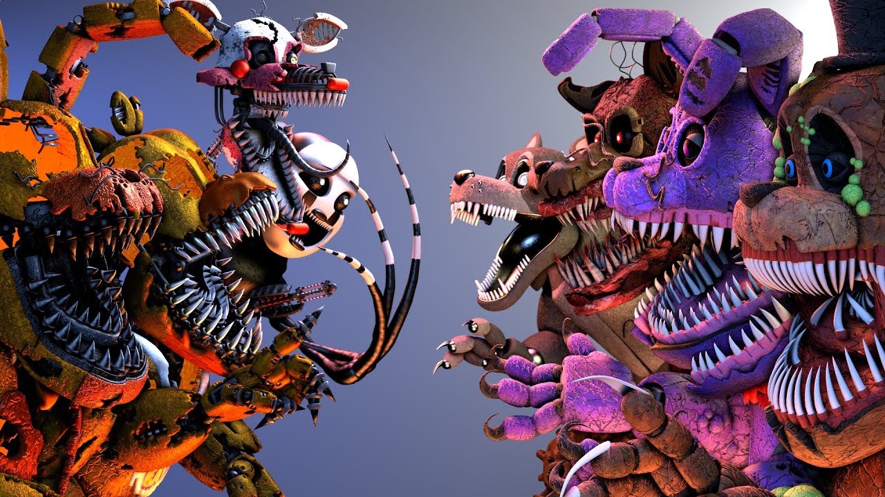 FNAF Twisted vs FNAF 4 Animatronics