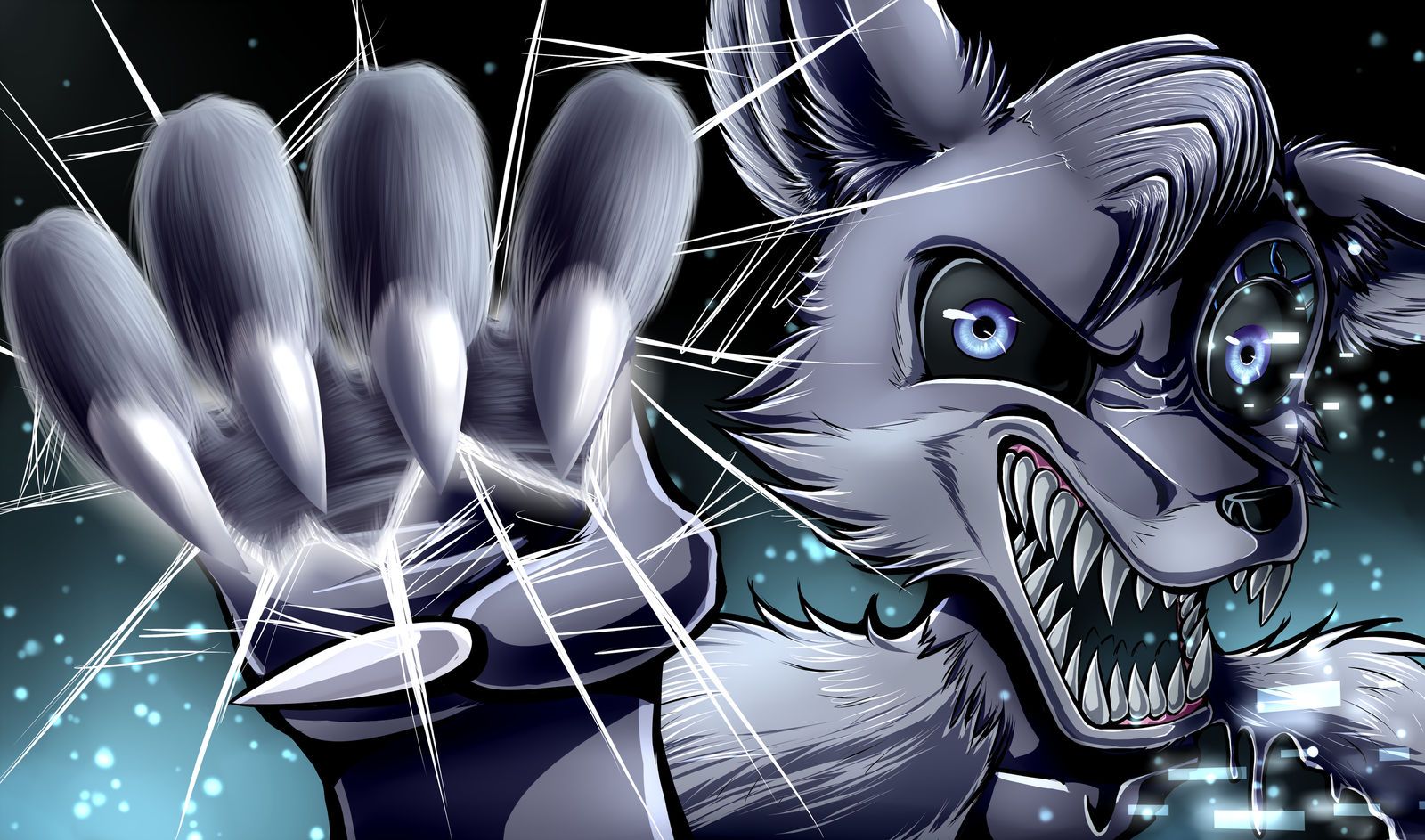 Twisted Wolf (with Speedpaint) By Fluffy Ravens. Fnaf Book, Fnaf Art, Wolf