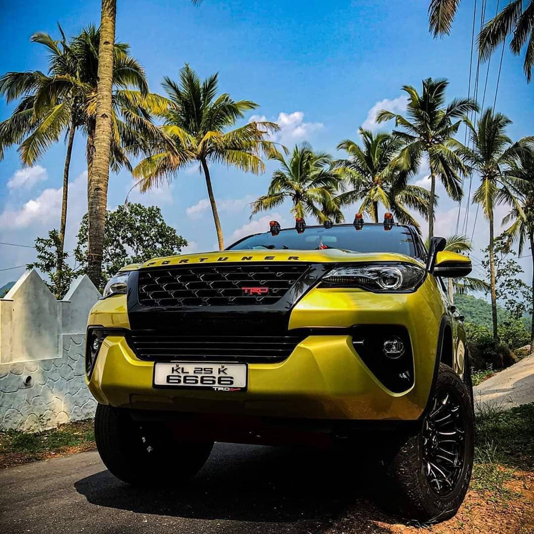 This #Fortuner is ♥️ = Yellow Ghost #fortunerlovers #fortunerclub #toyotafortunerindonesia #modifiedcars #toyot. Toyota suv, Car wallpaper, Sports car wallpaper