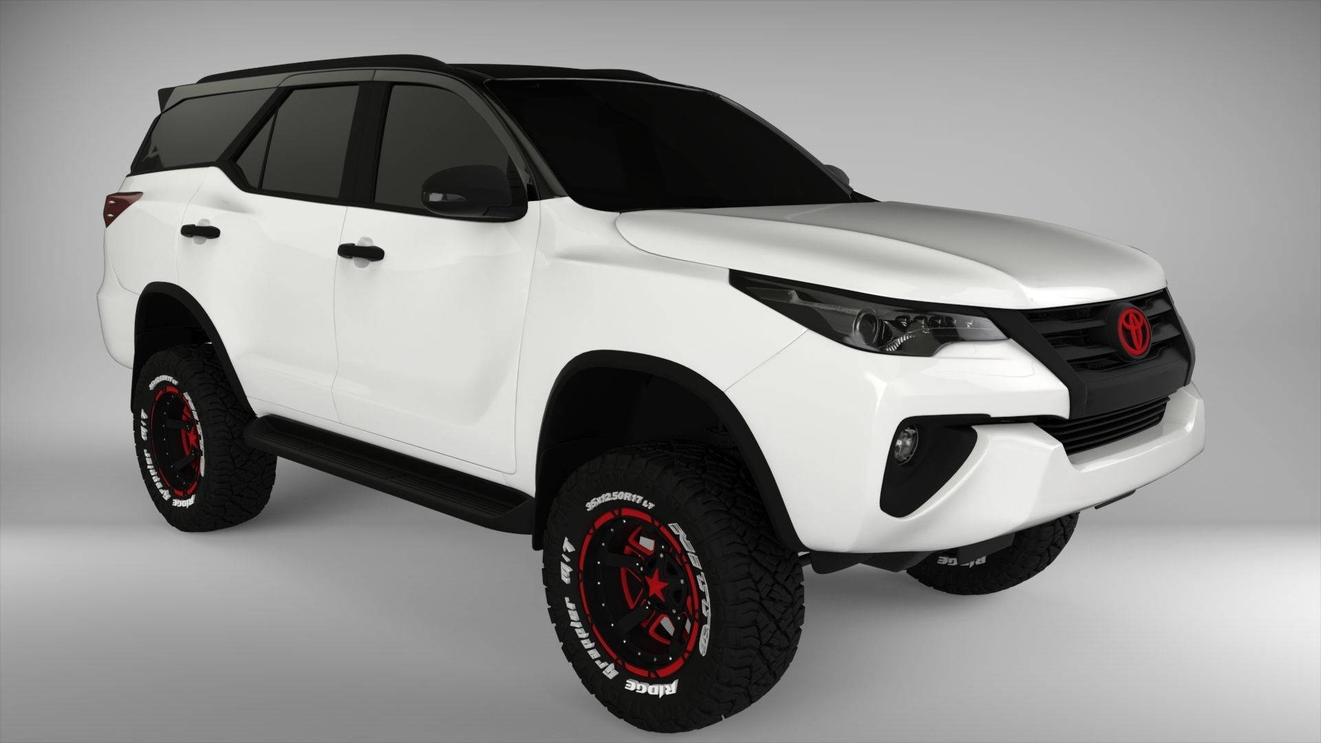 Download Toyota Fortuner Custom Matte White Color Wallpaper