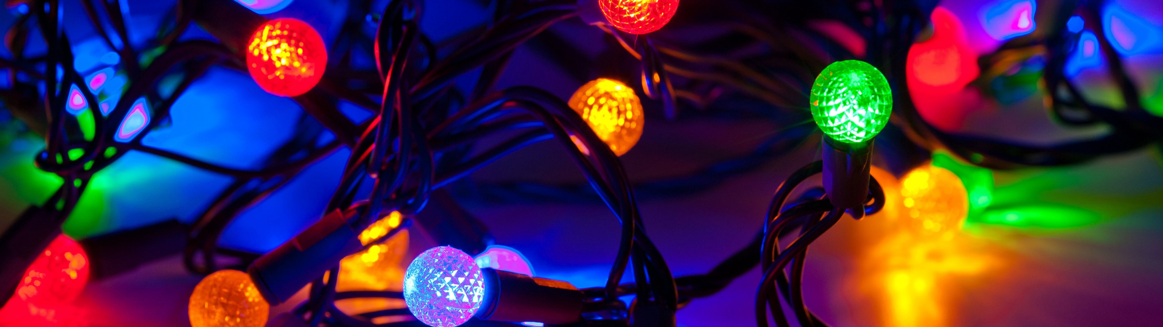 Party lights Wallpaper 4K, Christmas lights, Colorful