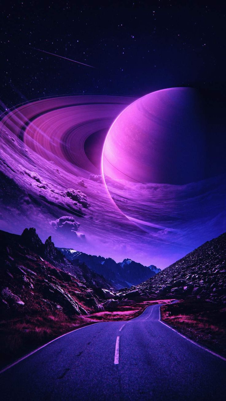 Road to Planet Saturn. Purple galaxy wallpaper, Space iphone wallpaper, Galaxies wallpaper
