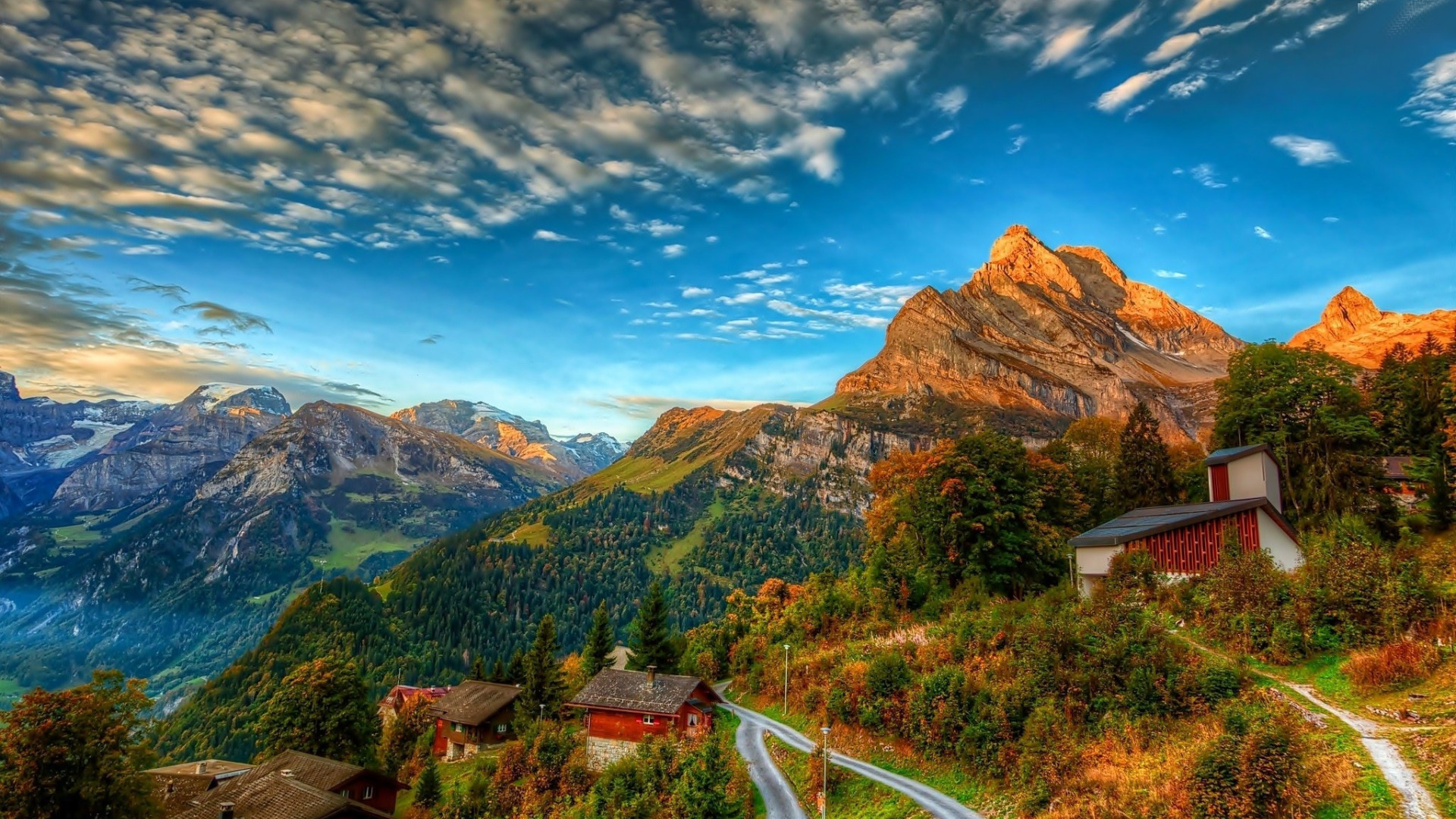 mountains Switzerland Alps Nature wallpaper