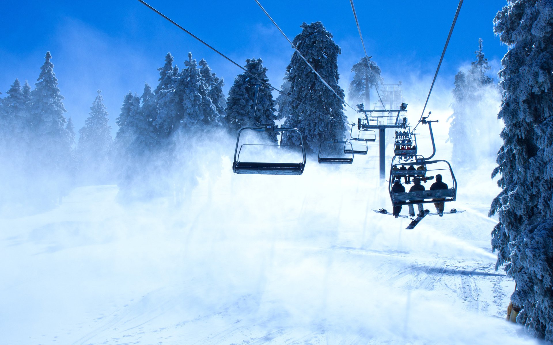 SKI LIFT skiing snowboarding winter snow mountains wallpaperx1200