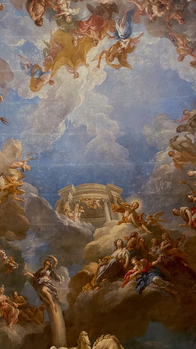 Elegant Angels in Versailles Wallpaper