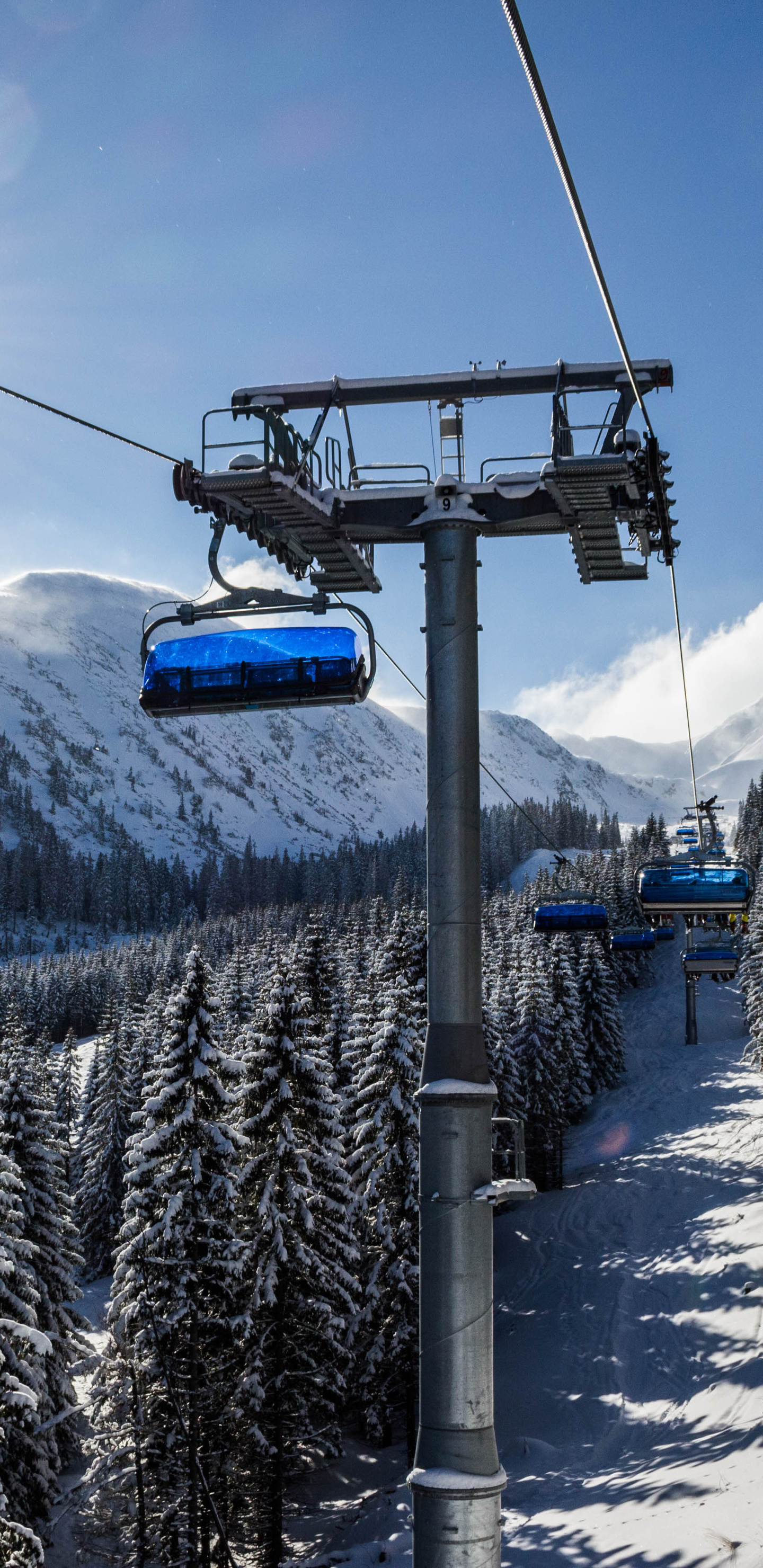Ski Lift Snow Trees Winter 5k Samsung Galaxy Note 9, 8, S9, S8, SQHD HD 4k Wallpaper, Image, Background, Photo and Picture
