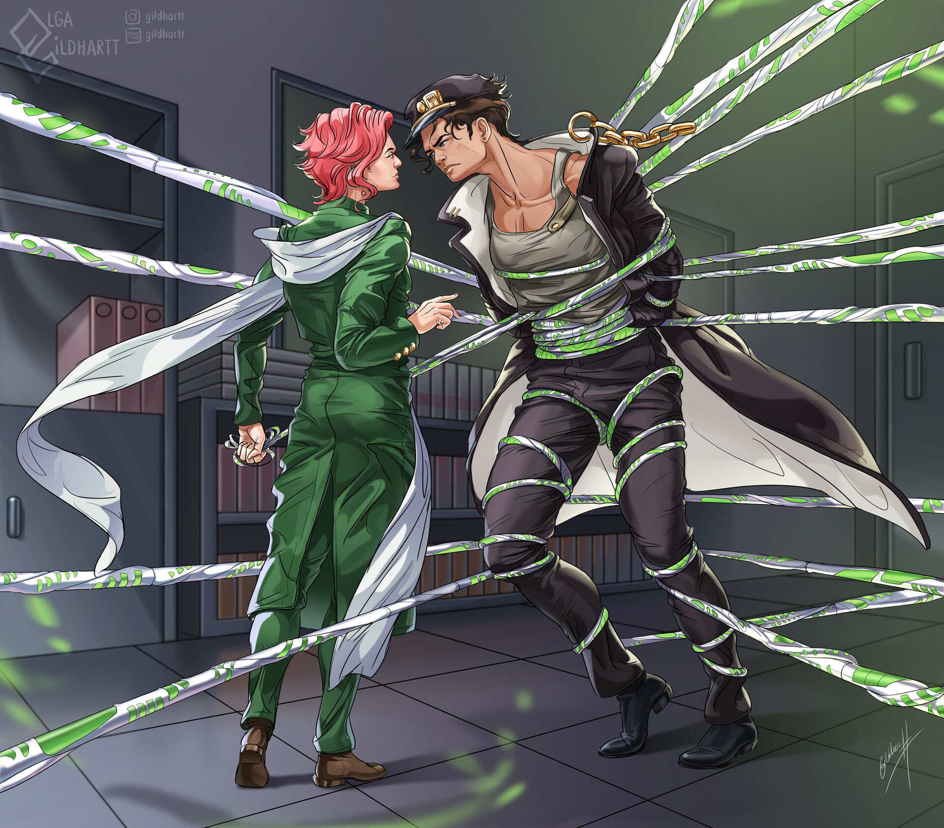 JJBA Jotaro vs Kakyoin Scene