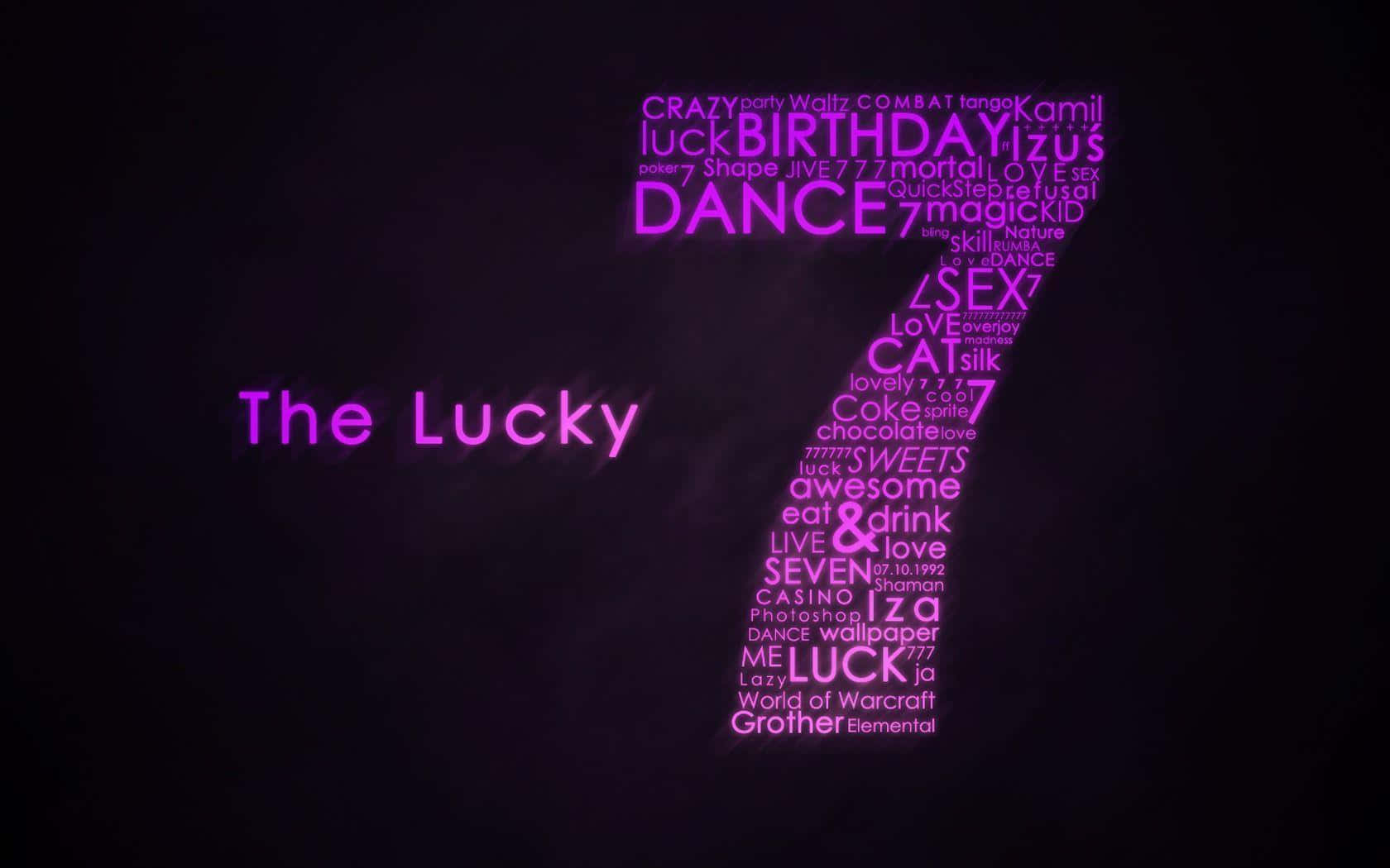 Download Number 7 Lucky Purple Wallpaper