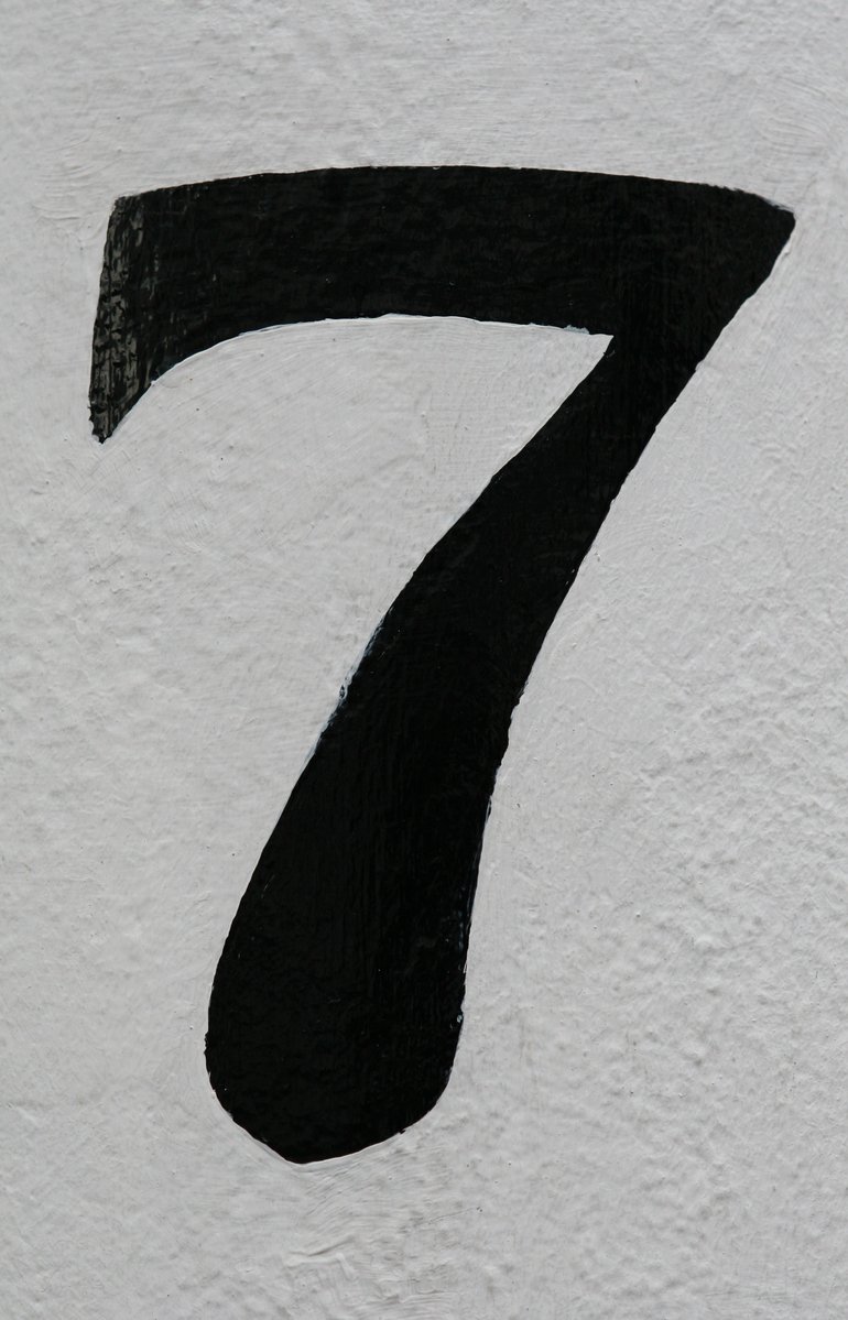lucky number 7 seven represents good fortune Free Photo Download