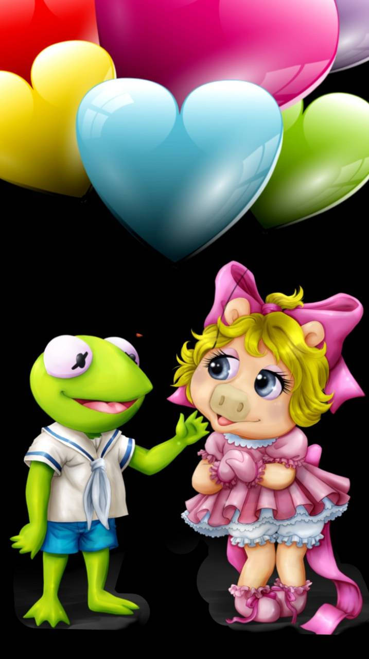 Download Miss Piggy In Pink Kermit Frog Wallpaper