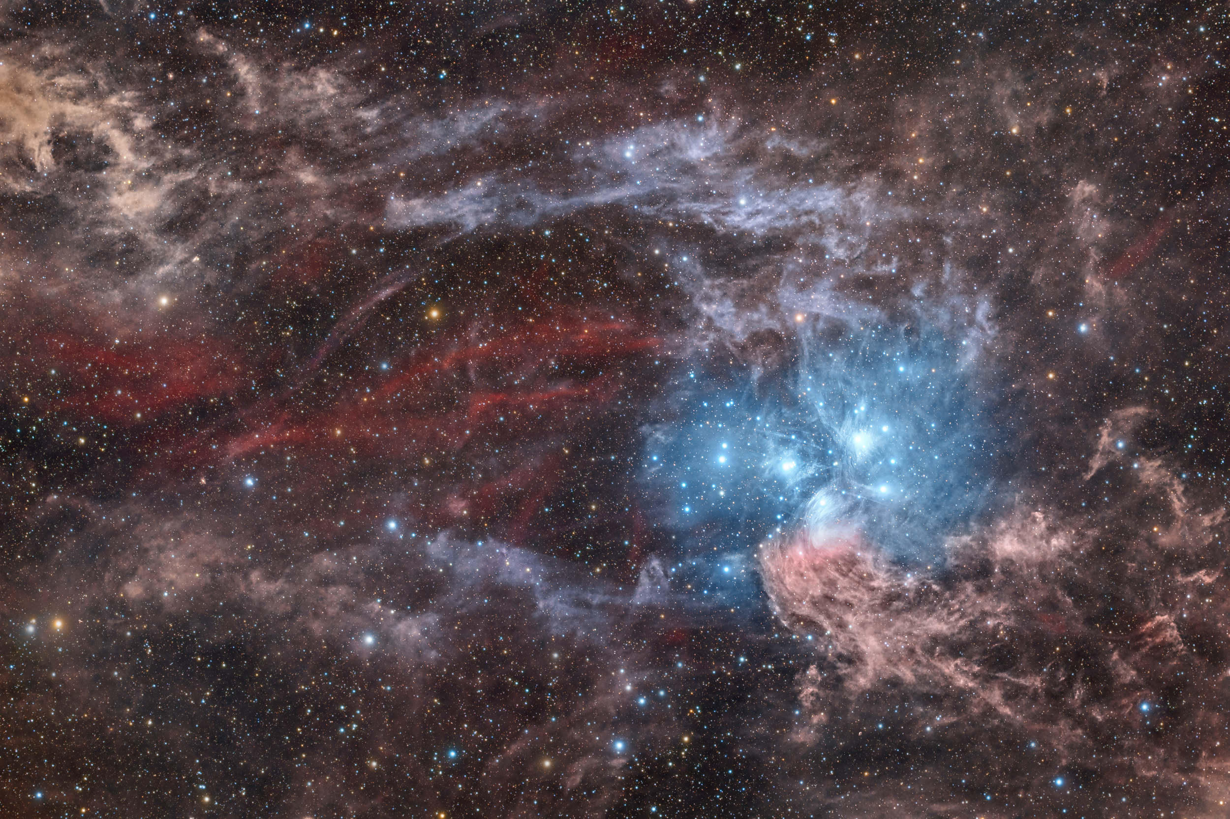 M45 (Pleiades) in HOORGB