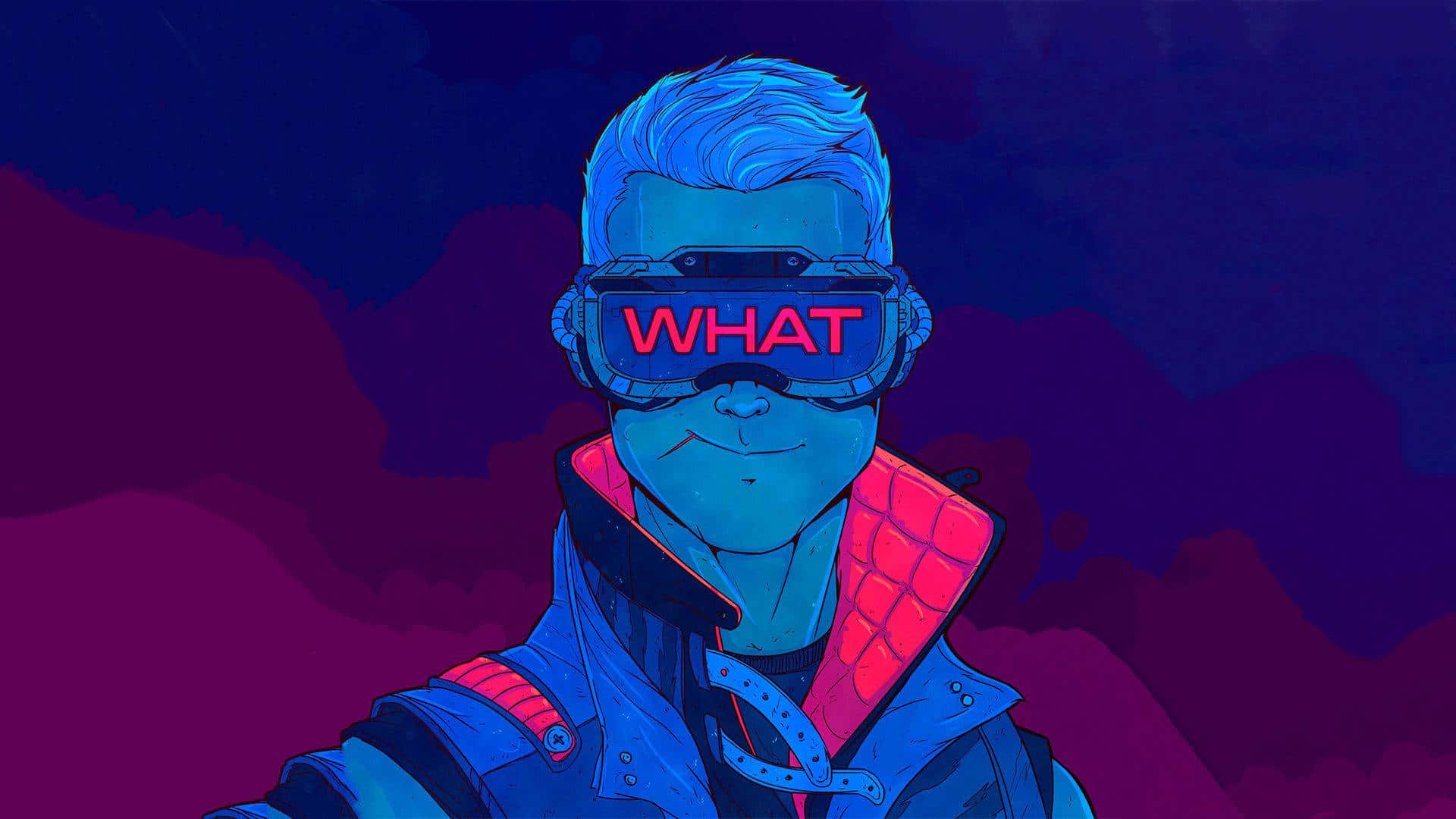 Download A Man In A Blue Jacket With A Blue Helmet And A Blue Hat Wallpaper