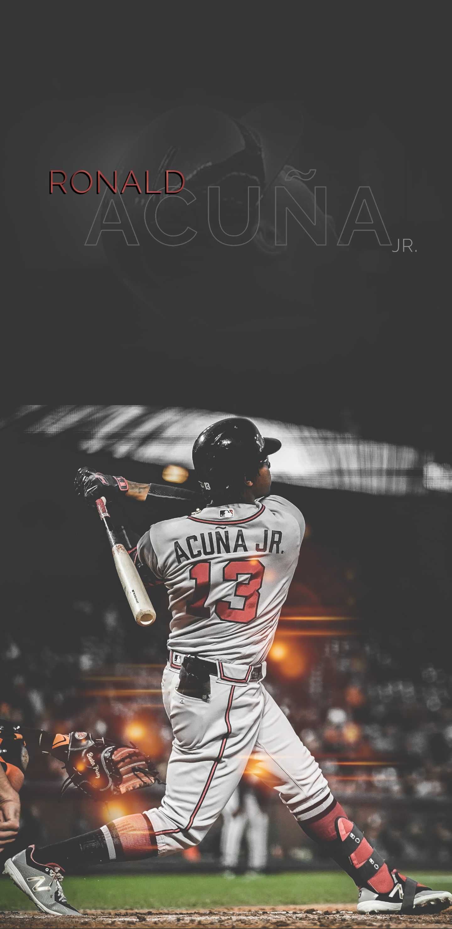 Ronald Acuna Jr. Wallpaper Discover more Atlanta Braves, Baseball, Braves, Major League Baseb. Atlanta braves wallpaper, Atlanta braves, Atlanta falcons football