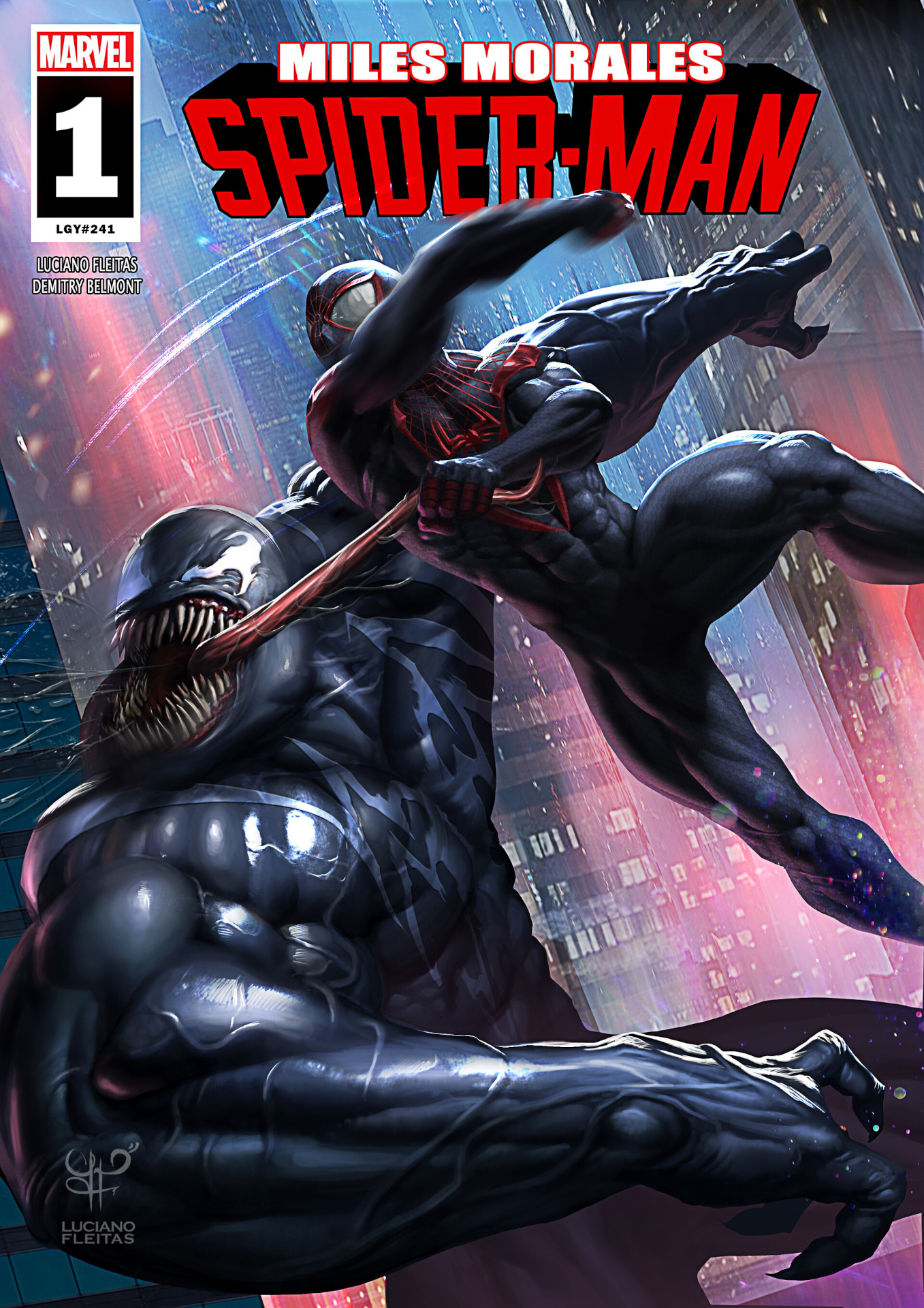 Miles Morales, Spider Man, Venom, Marvel Comics, Artwork, Fighting, Portrait Display, Comicsx1920 Wallpaper