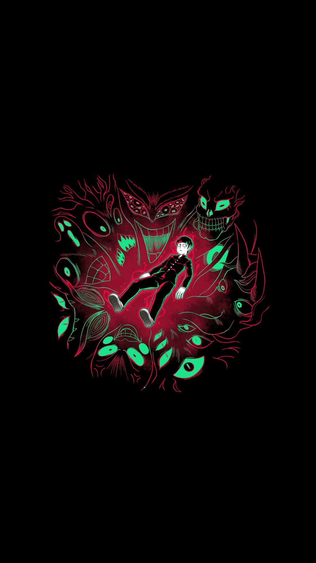 Download Dark And Ominous Mob Psycho iPhone Wallpaper