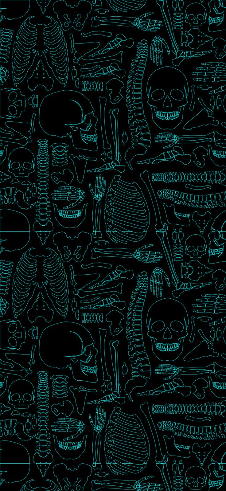 Amoled wallpaper skeleton. Android