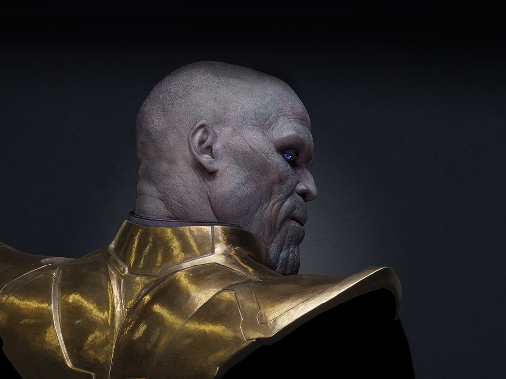 wallpaper for desktop, laptop. thanos hero dark marvel avengers infinity war art illustration film