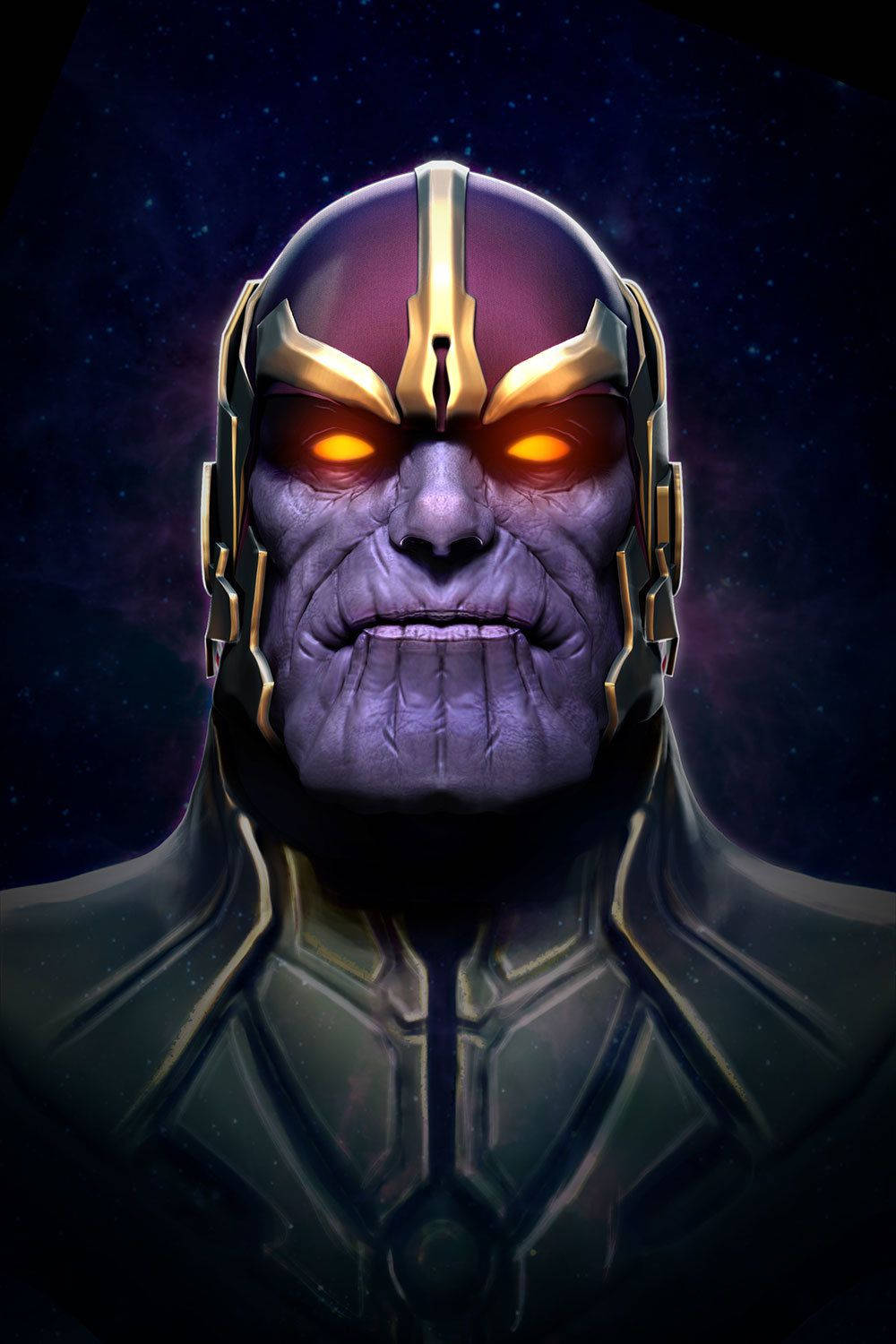 Download The Mad Titan Thanos Stares Into Your Soul Wallpaper