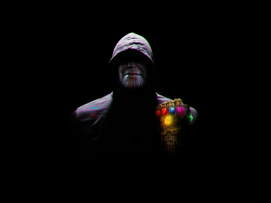 Wallpaper thanos in hood, dark desktop wallpaper, HD image, picture, background, 61bafc