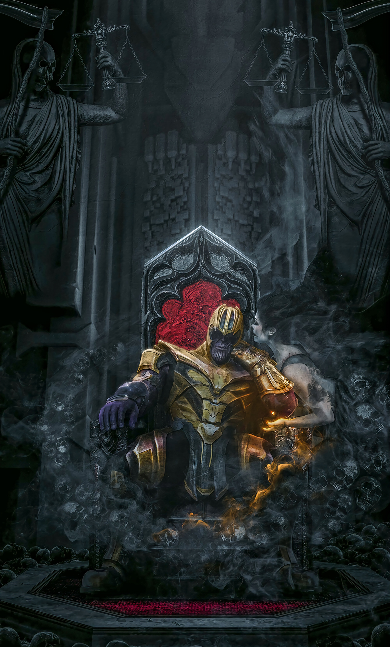 Thanos Black Souls iPhone HD 4k Wallpaper, Image, Background, Photo and Picture