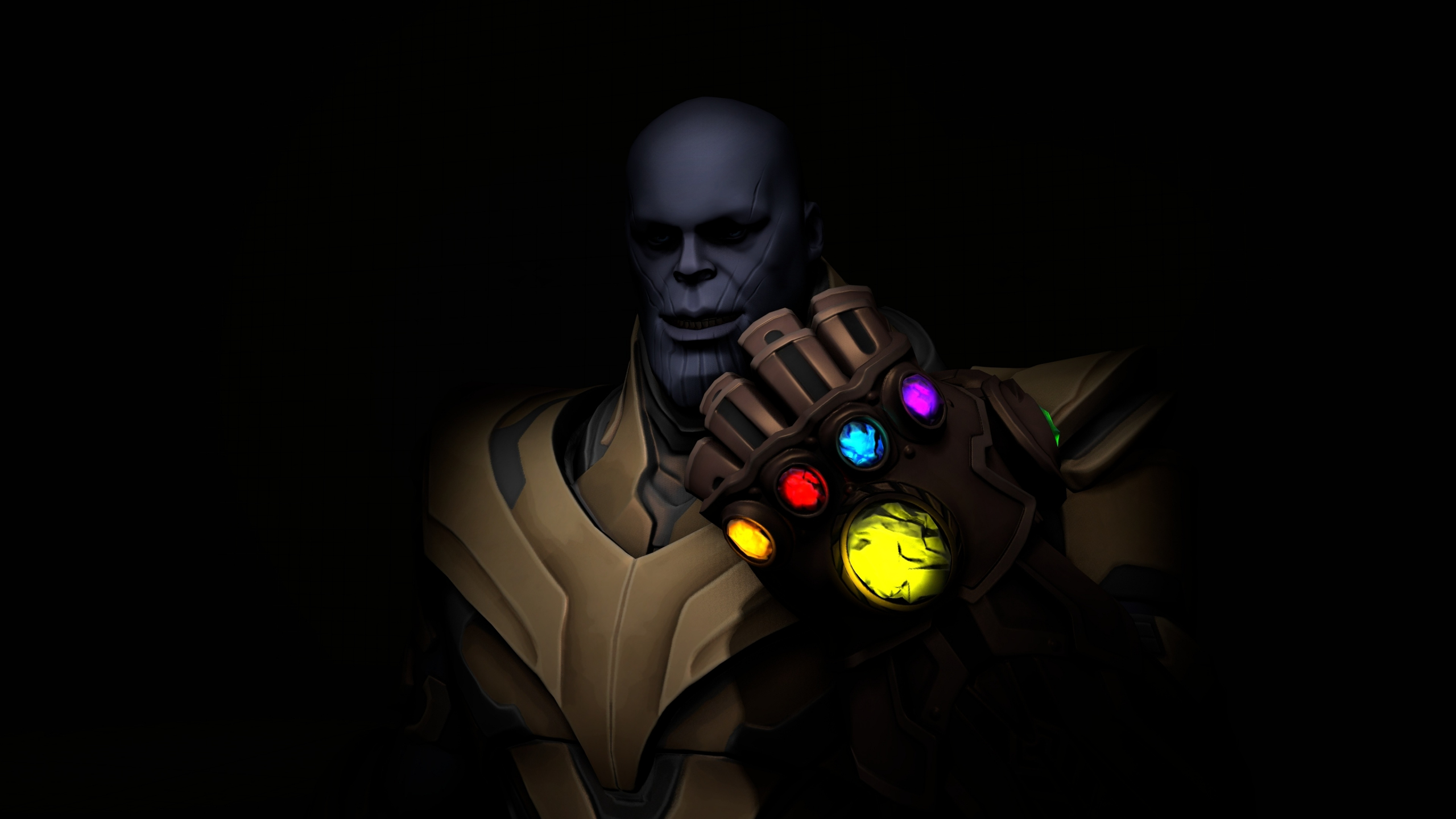 Download wallpaper 2560x1440 thanos, video game, villain, dark, fortnite, dual wide 16:9 2560x1440 HD background, 8531