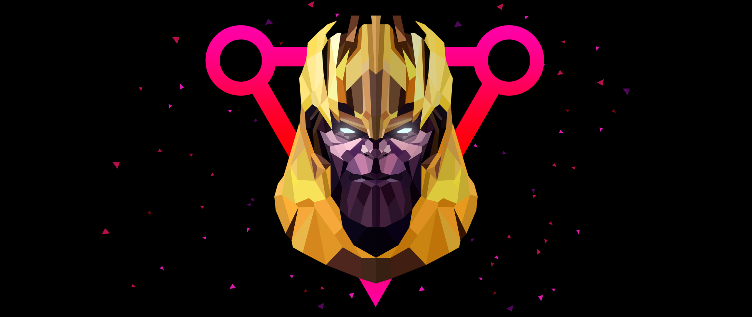 Thanos Wallpaper 4K, AMOLED, Low poly, Artwork
