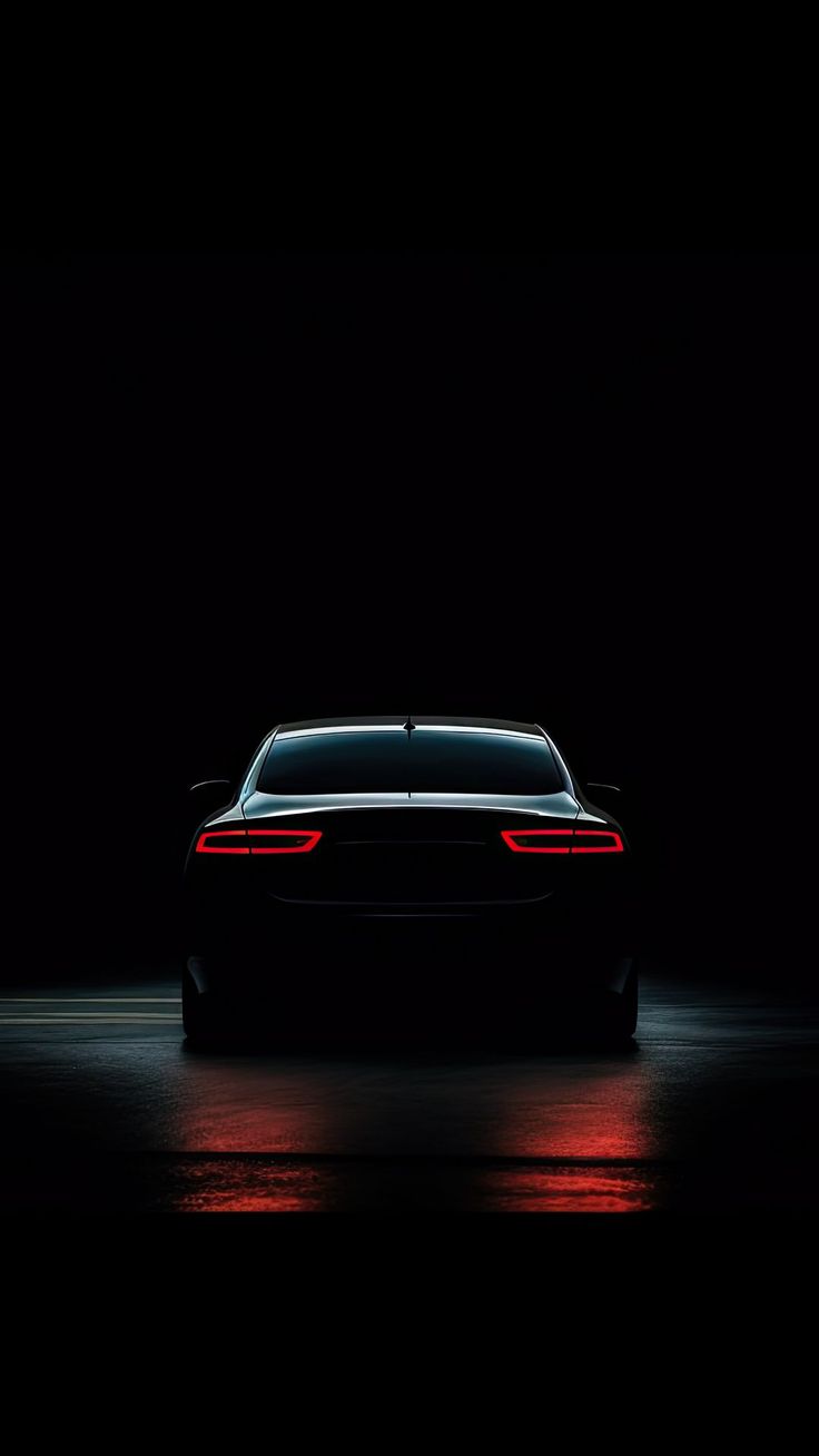 Free background desktop, HD wallpaper car, back view, rear lights, dark background HD for pc, mobile. Car wallpaper, Black car wallpaper, Back wallpaper