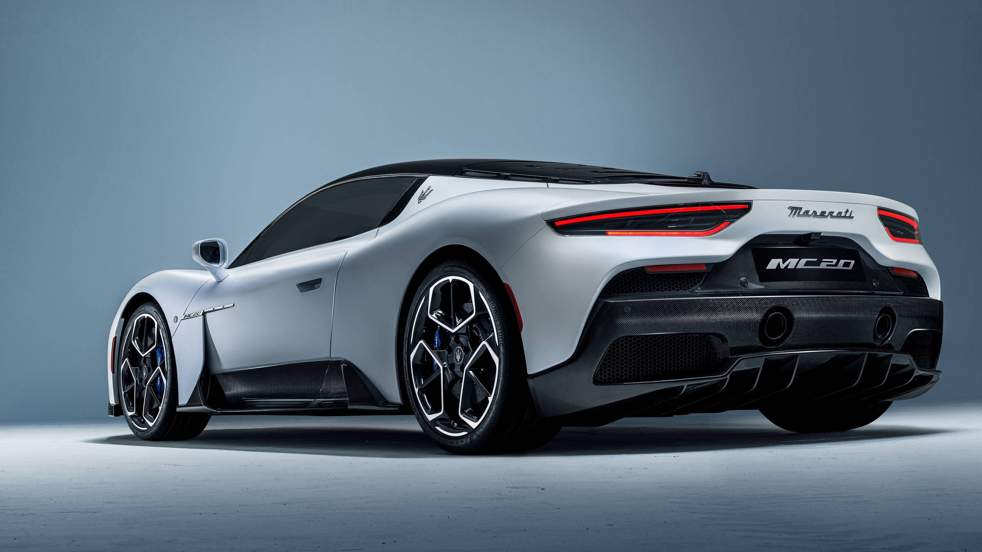 Download Sports Car Maserati MC20 Rear Wallpaper