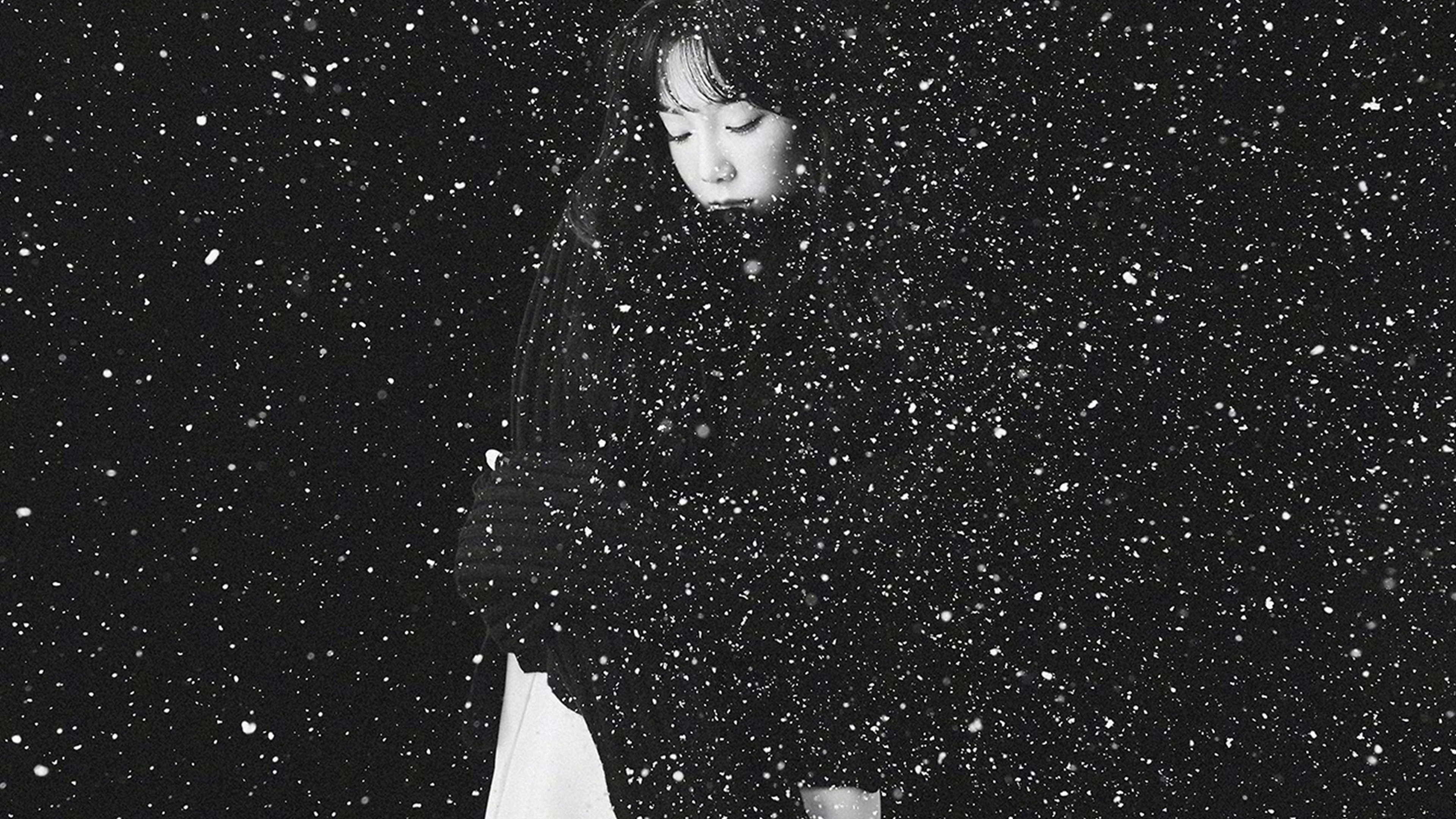 Snow Girl Snsd Taeyeon Black Bw Kpop