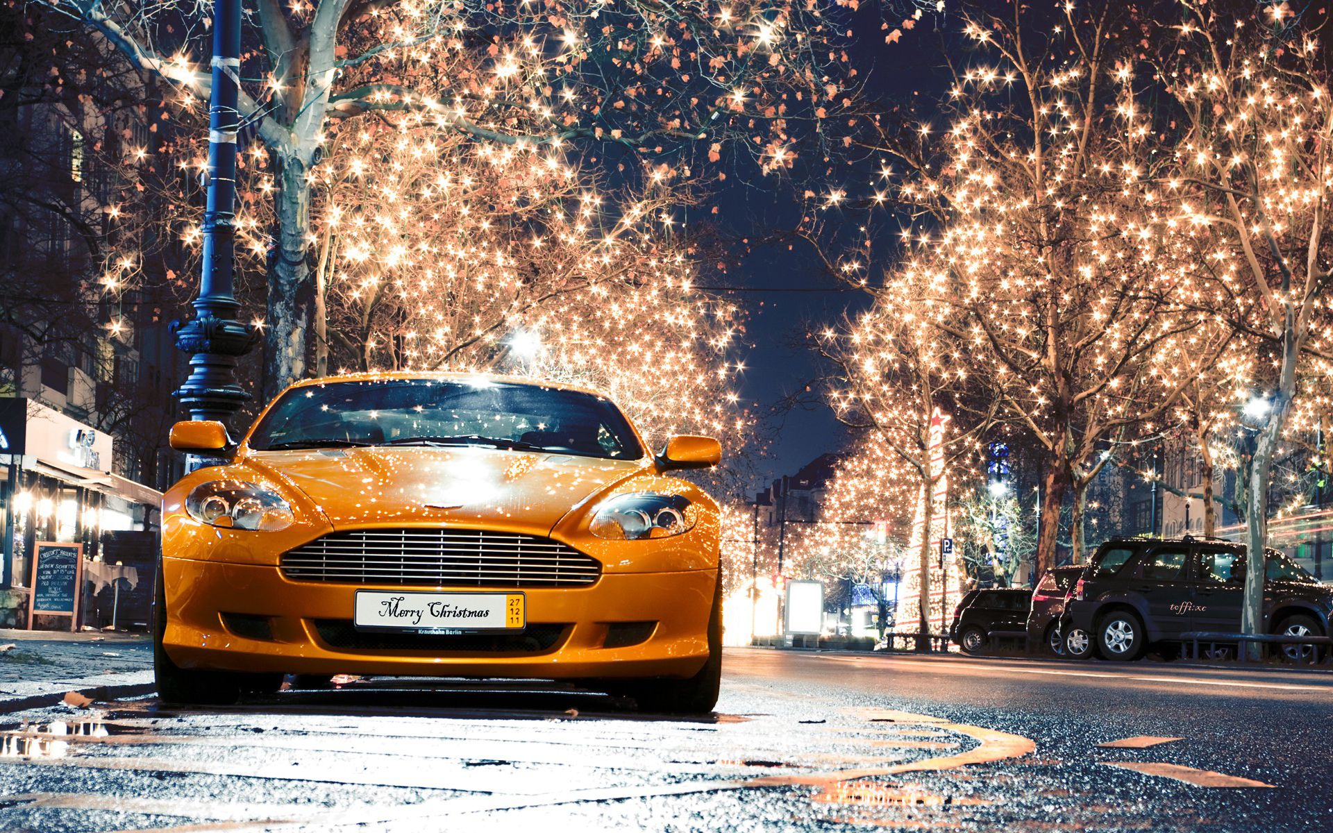 Aston Martin Marry Christmas Wallpaper /aston Martin Marry Christmas Wallpaper. Aston Martin Vanquish, Aston Martin, Bmw Car