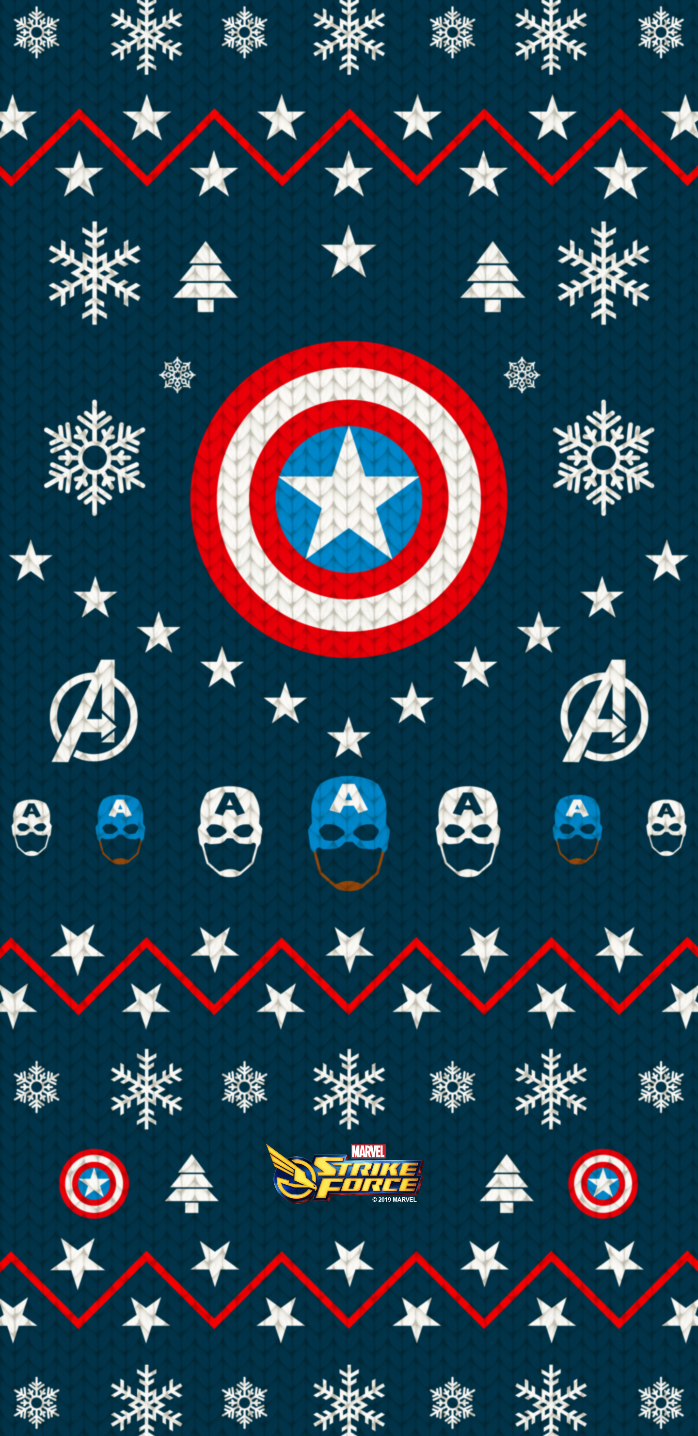 MARVEL Strike Force holiday wallpaper. Put them on your phone. Be very merry indeed