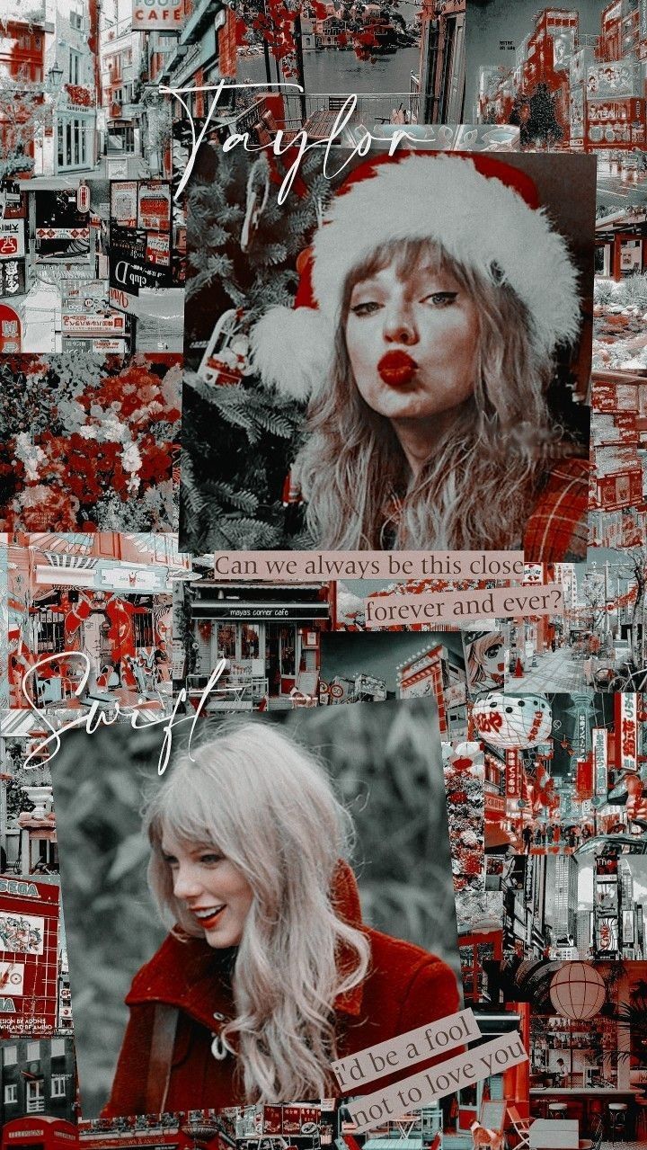 New cover ❤ with red theme. Taylor swift wallpaper, Taylor swift christmas, Taylor swift photohoot