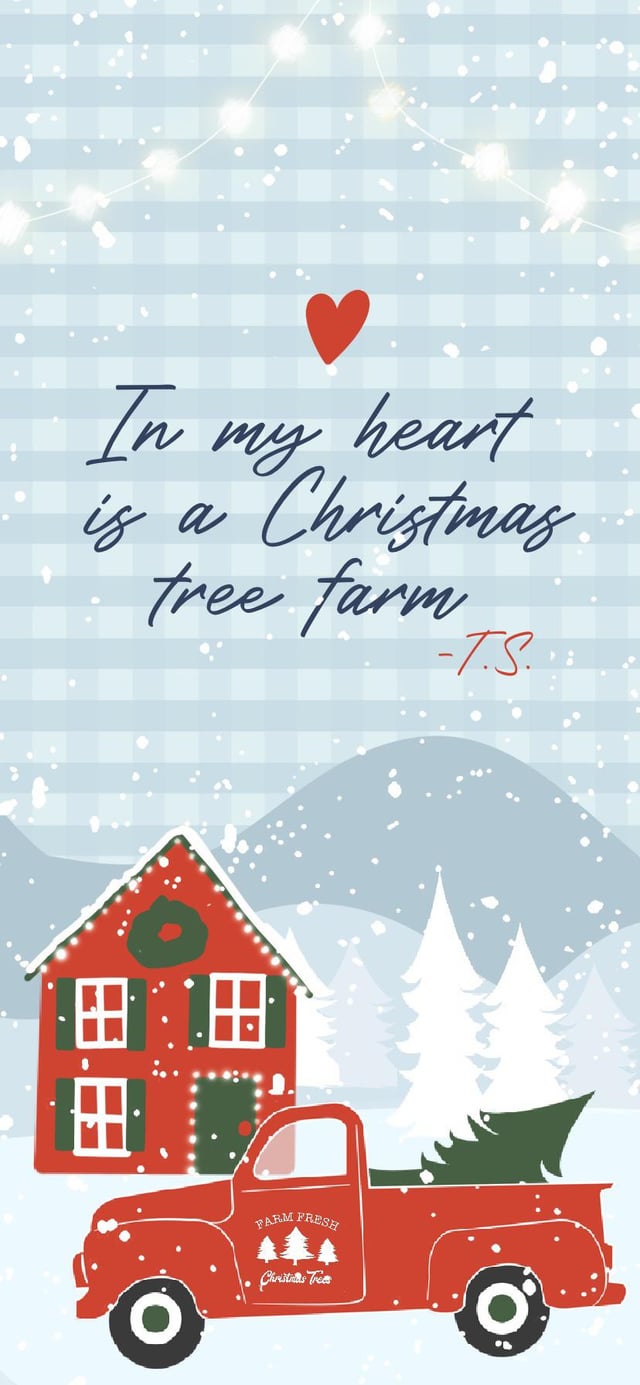 Sharing these Christmas Tree Farm wallpaper I drew