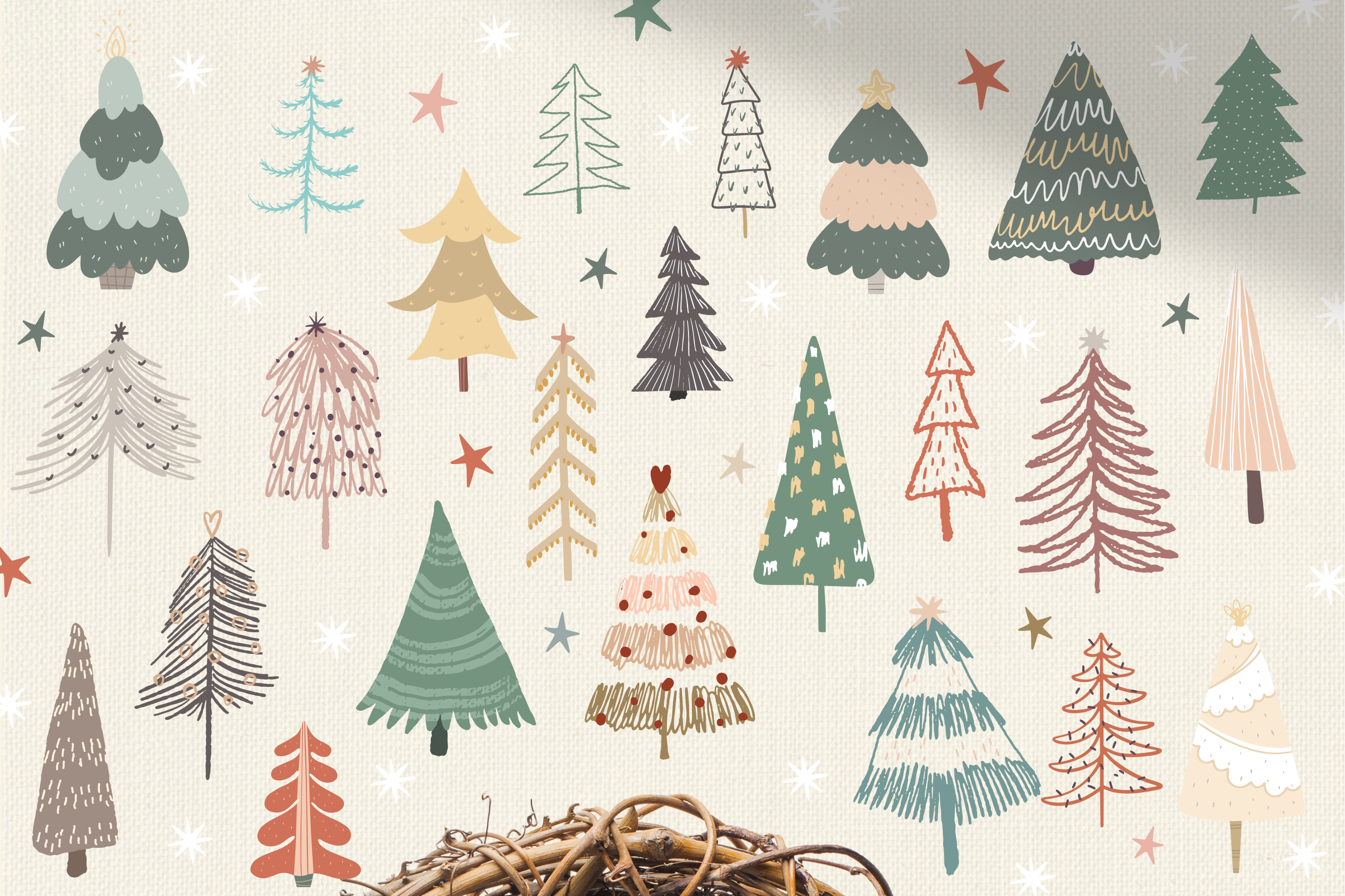 Boho Christmas&illustration By Gaikova Natali