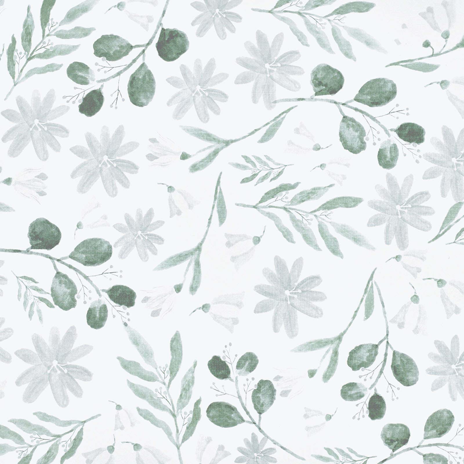 LXCREAT Floral Wallpaper Peel and Stick Wallpaper Vintage Boho Contact Paper 17.71 inch X 393 inch Forgiving Green Leaf Self Adhesive Removable Wallpaper Easy to Install Home Xmas Decor for Wall