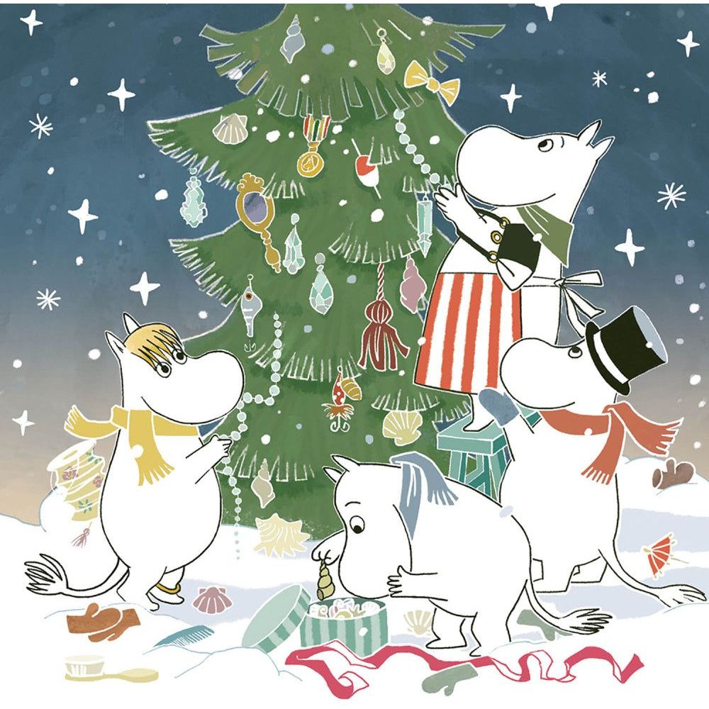 Christmas Greeting Card Square Decorating Tree Cards Official Moomin Shop