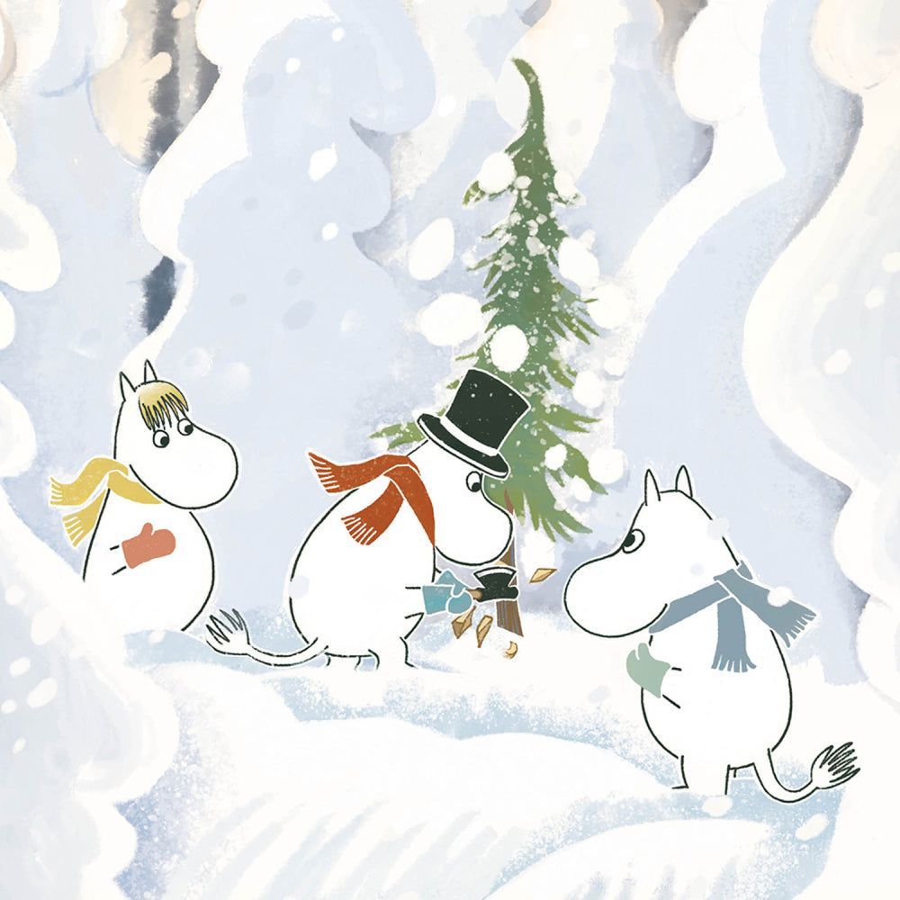 Christmas Greeting Card Square Cutting Tree Cards Official Moomin Shop