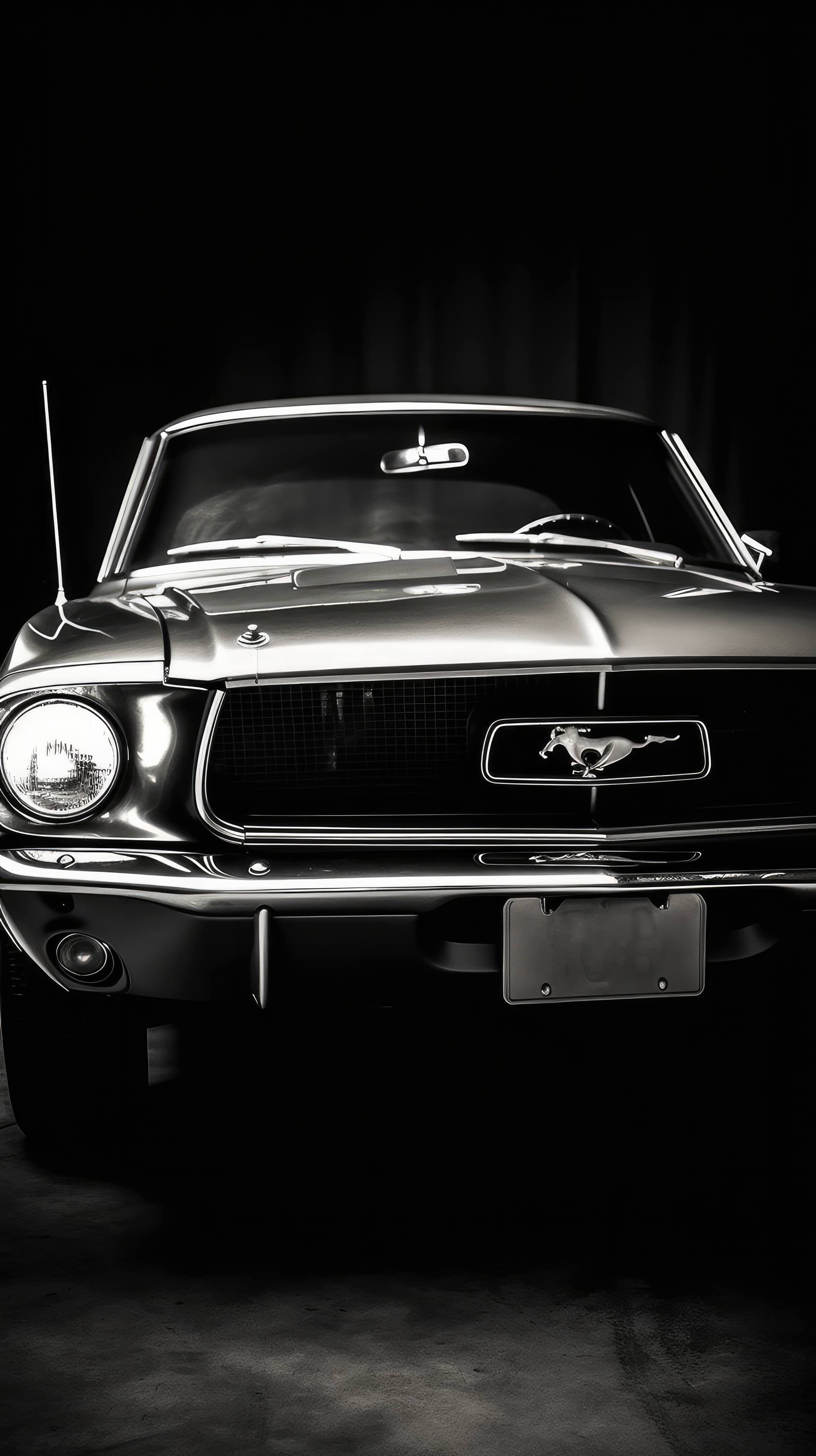 A vintage 1967 Ford Mustang Fastback, restored to its original glory
