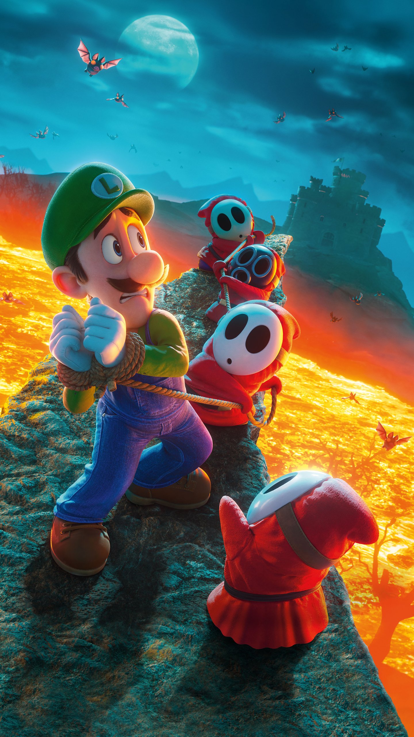 The Super Mario Bros. Movie Luigi Wallpaper with Monocle