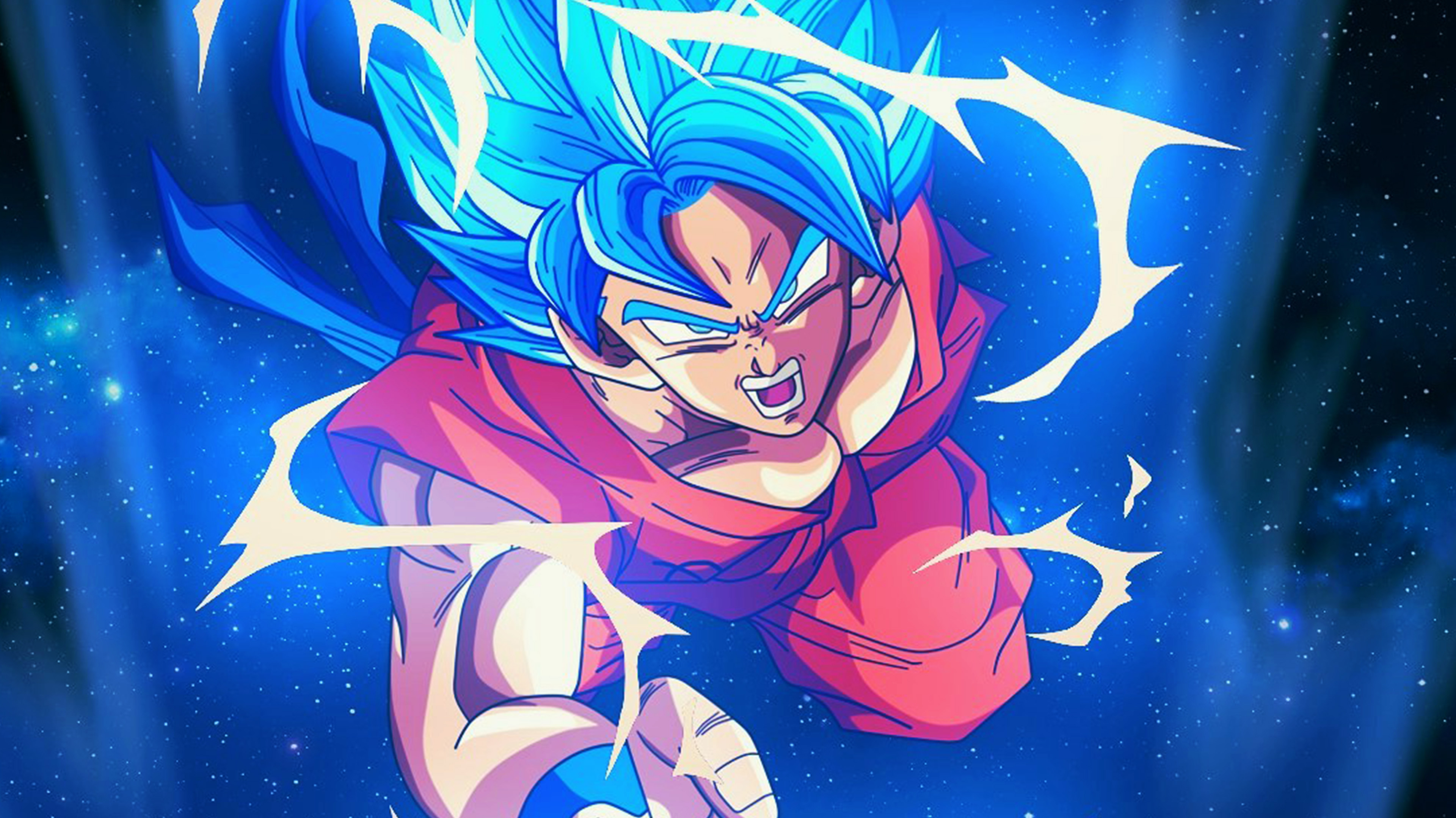 wallpaper for desktop, laptop. dragonball goku blue art illustration anime