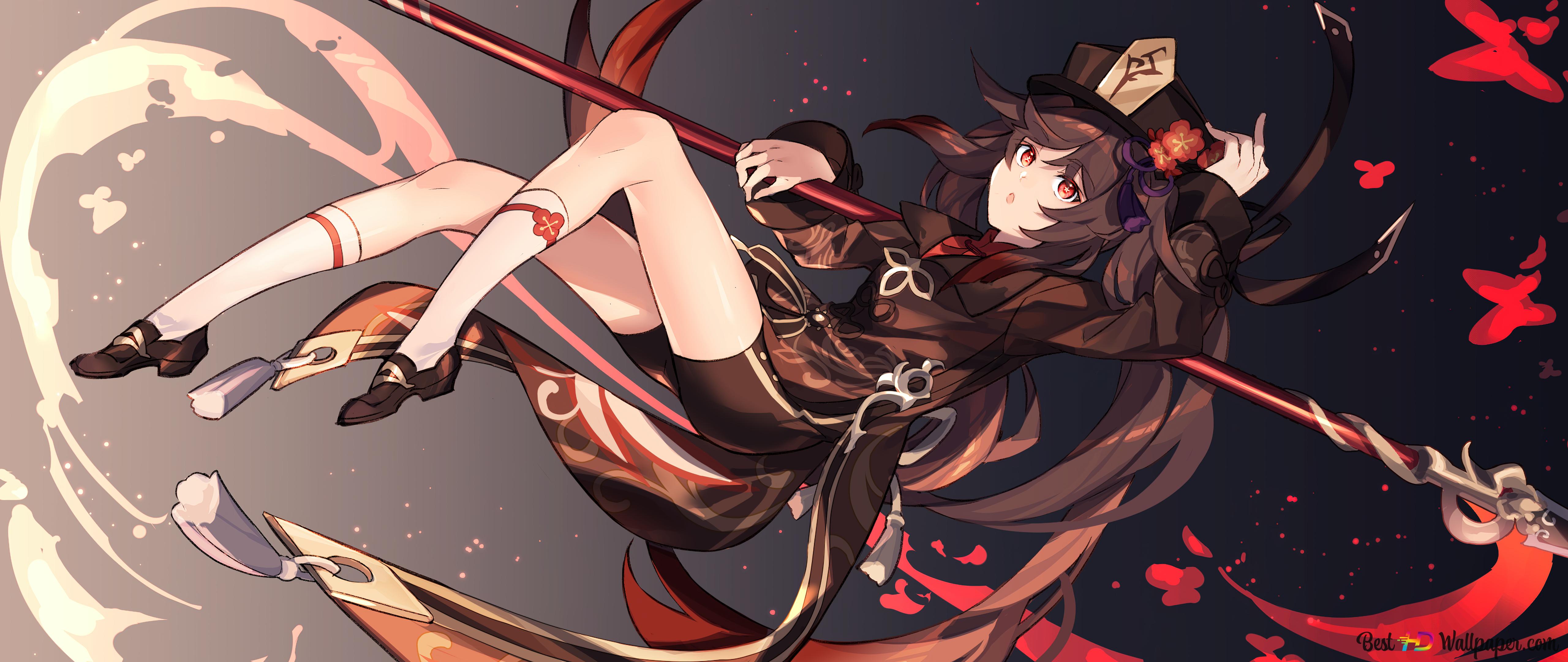 Hu Tao (Genshin Impact), long hair