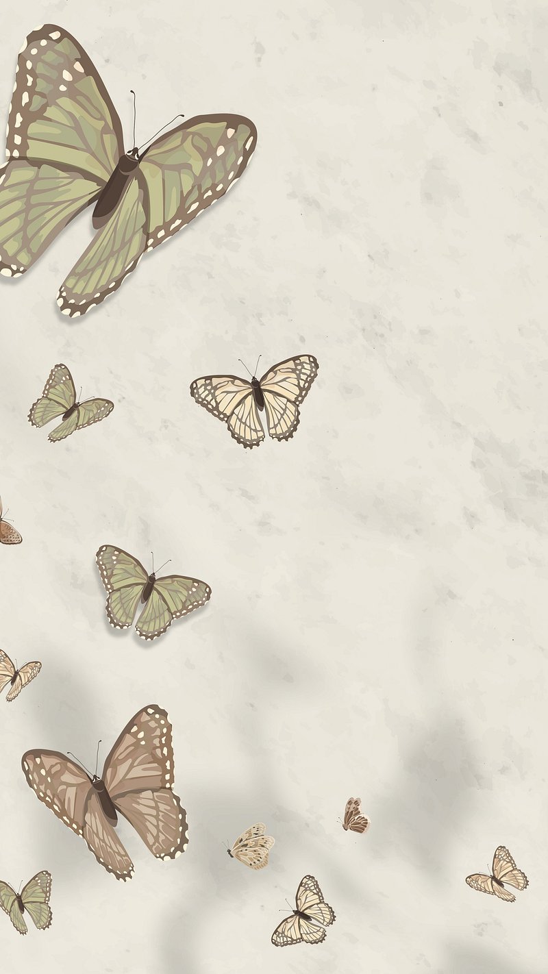 Aesthetic iPhone wallpaper butterfly pattern