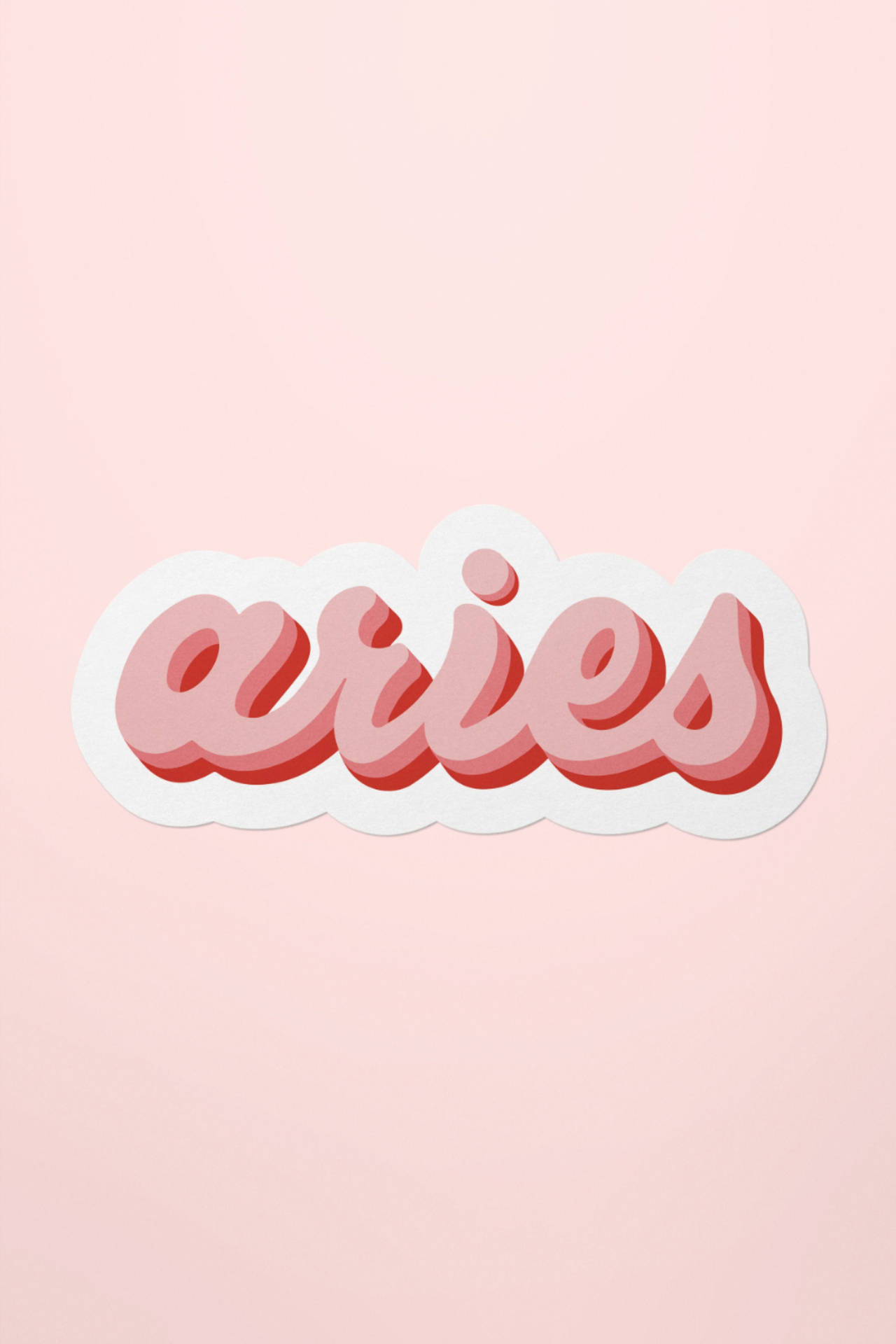 Download Pink Aries Aesthetic Typography Wallpaper