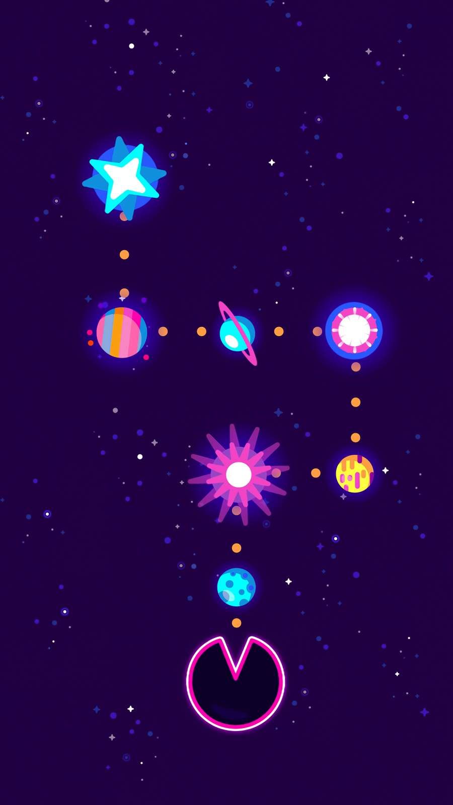 Pacman Eating Planets iPhone Wallpaper. Butterfly wallpaper iphone, Wallpaper, Pixel art background