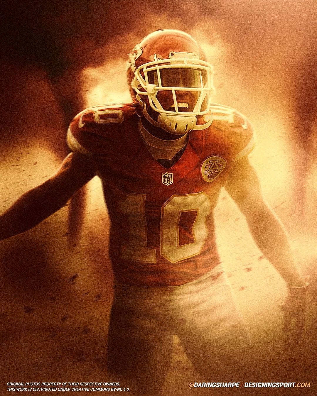 Download Tyreek Hill Fiery Art Wallpaper