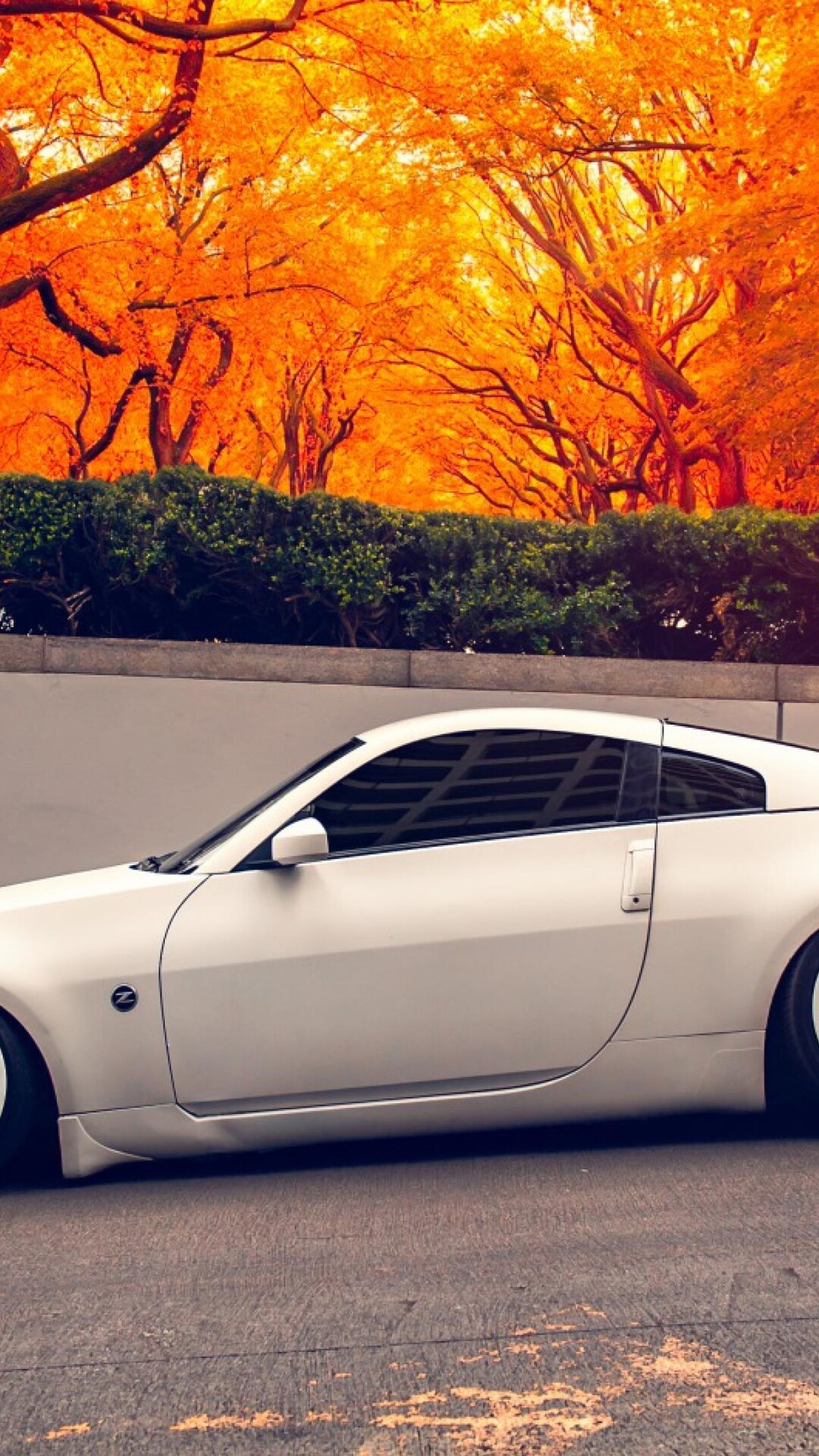 Nissan 350Z Autumn iPhone 7, 6s, 6 Plus, Pixel xl , One Plus 3, 3t, 5 HD 4k Wallpaper, Image, Background, Photo and Picture