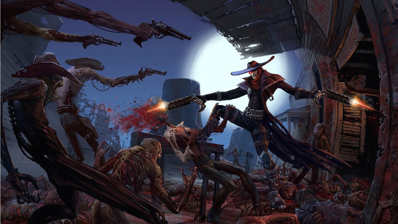 the weird west. Western gunslinger art, Zombie art, Celestial art